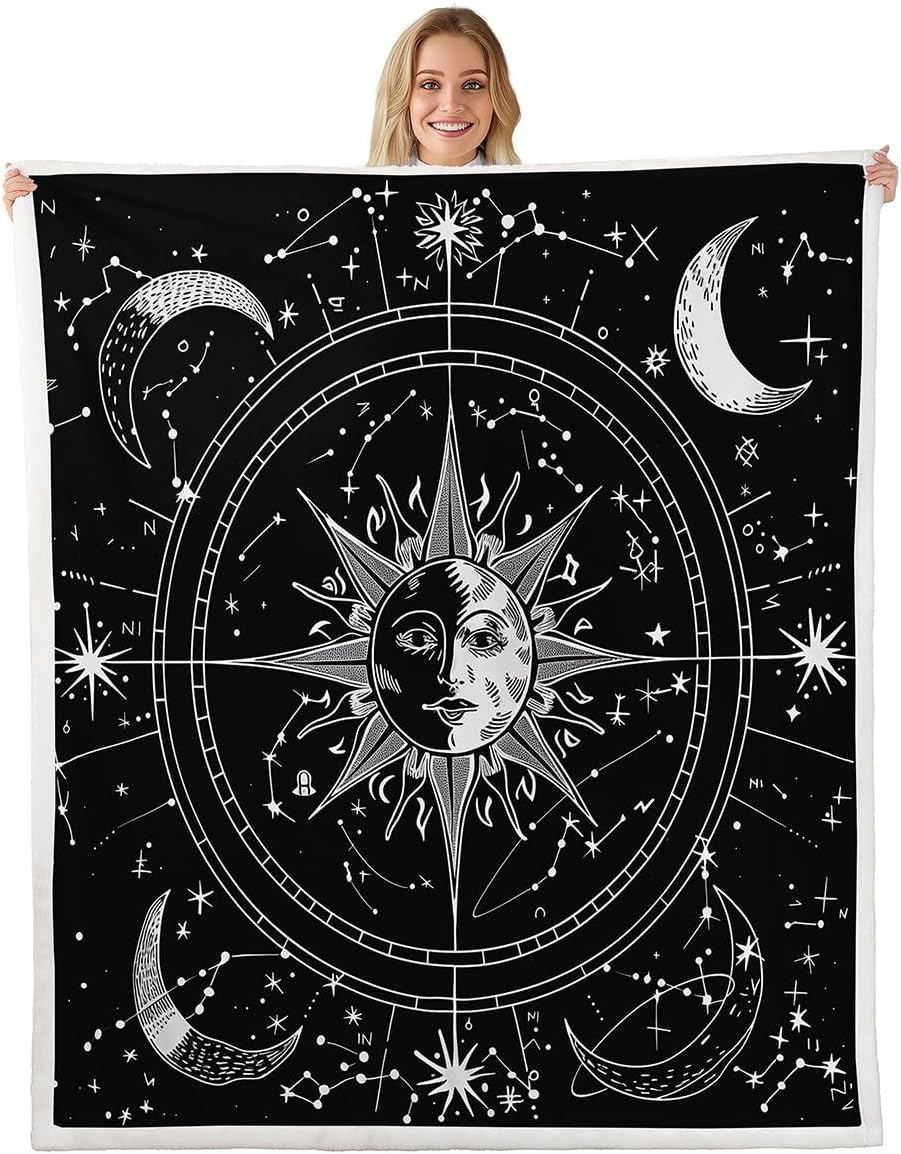 Jejeloiu Boho Exotic Fleece Throw Blanket for Kids Teens and Babies