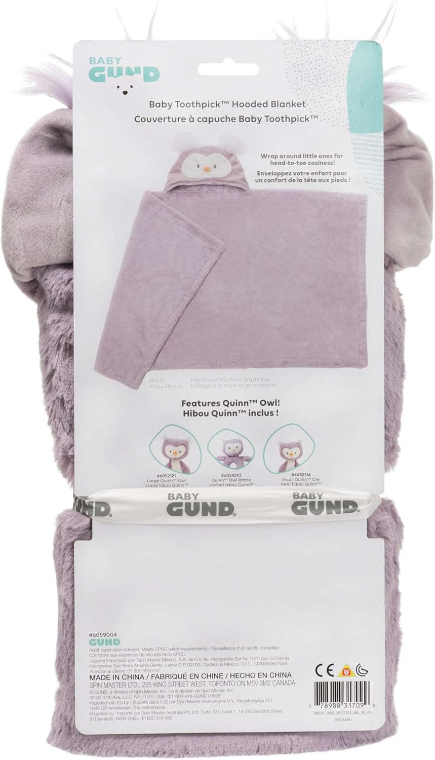 GUND Baby Lil Luvs Quinn Owl Hooded Blanket 1
