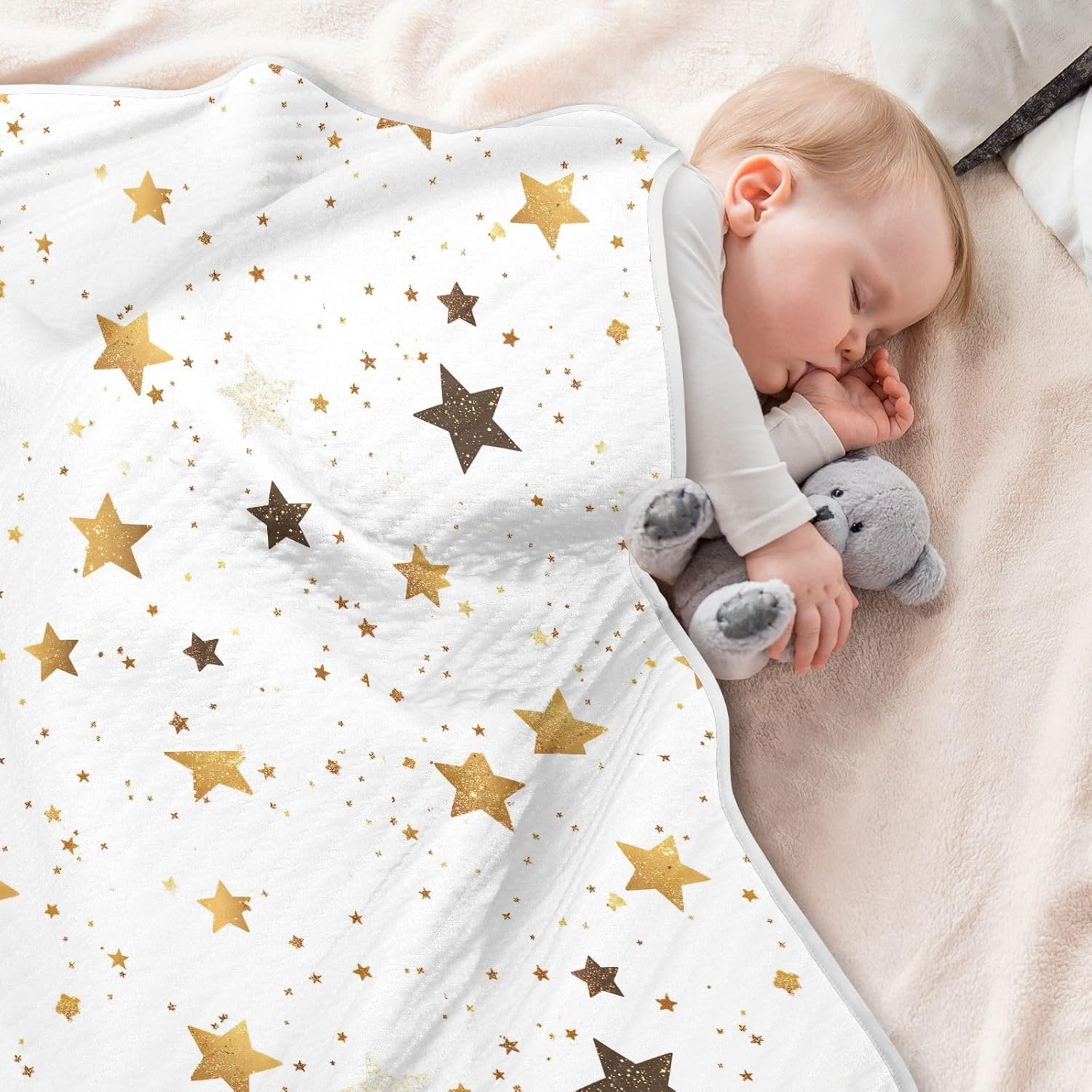 Cotton Baby Blanket Soft Cozy Throw for Toddler 30x40 - Christmas Pine Branches