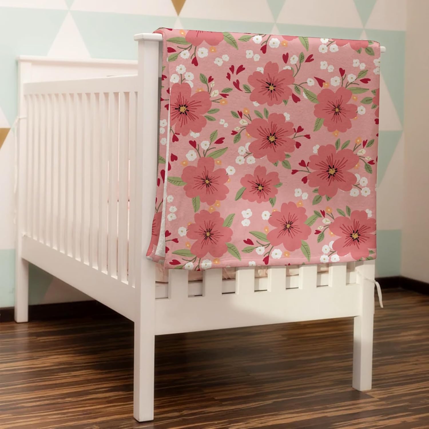KASTLEE Love Blooms Baby Blanket for Girls and Boys