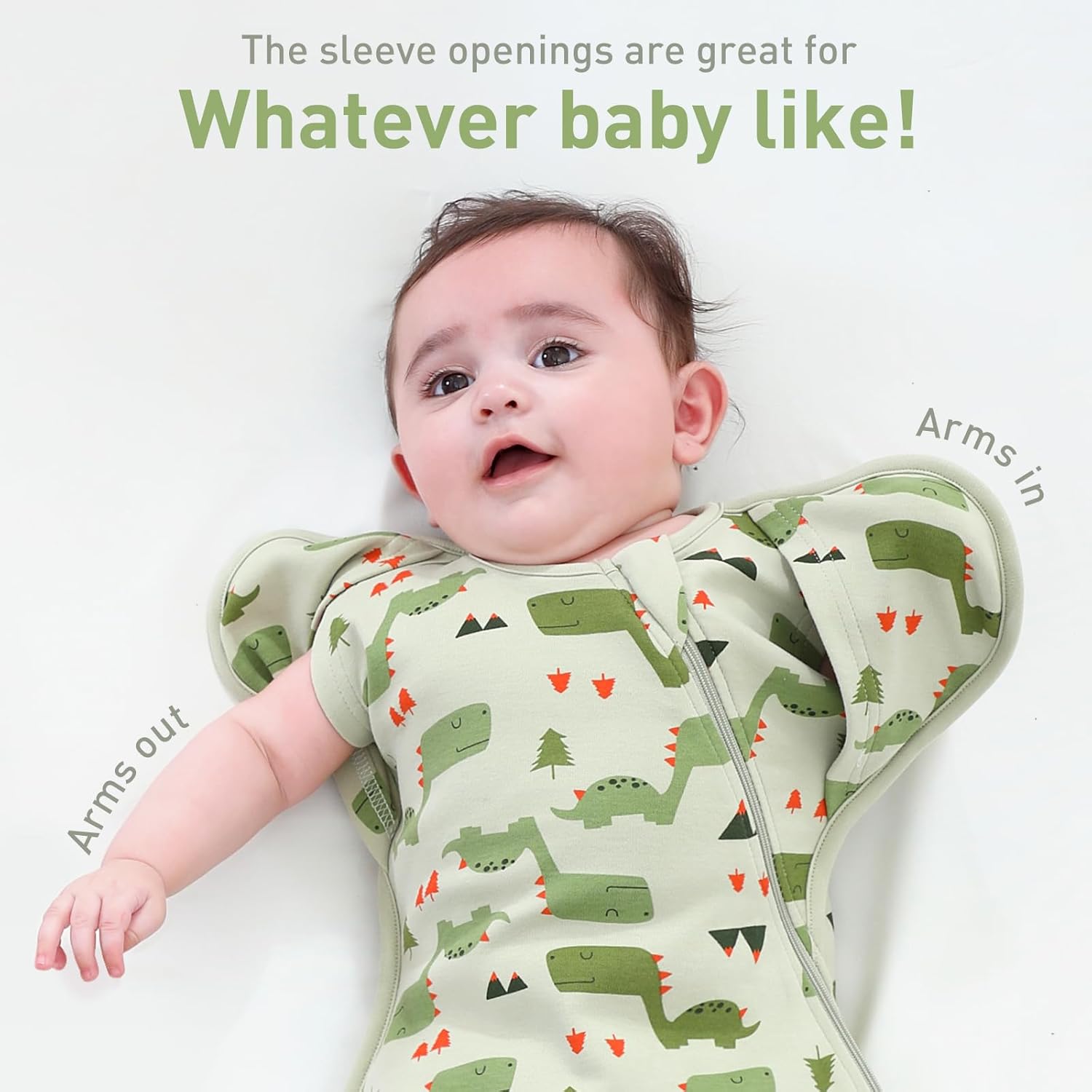 Knirose Swaddle Blanket Sleep Sack 2 Packs with Arms Up Design