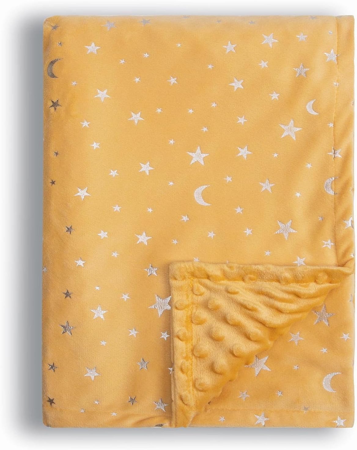 Donsonny Baby Blanket Soft Minky Reversible Star Moon Design