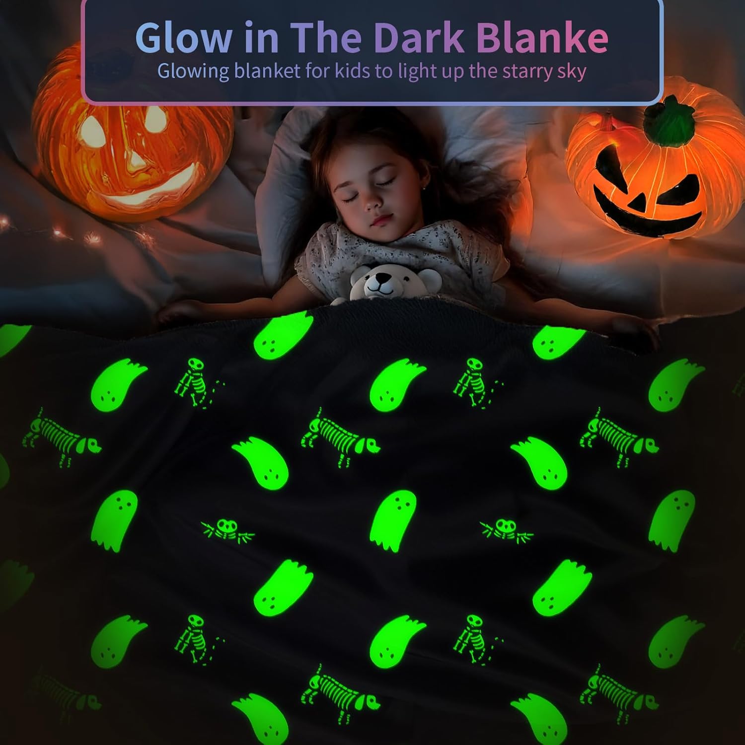 Cute Halloween Blanket for Kids and Adults 50x60