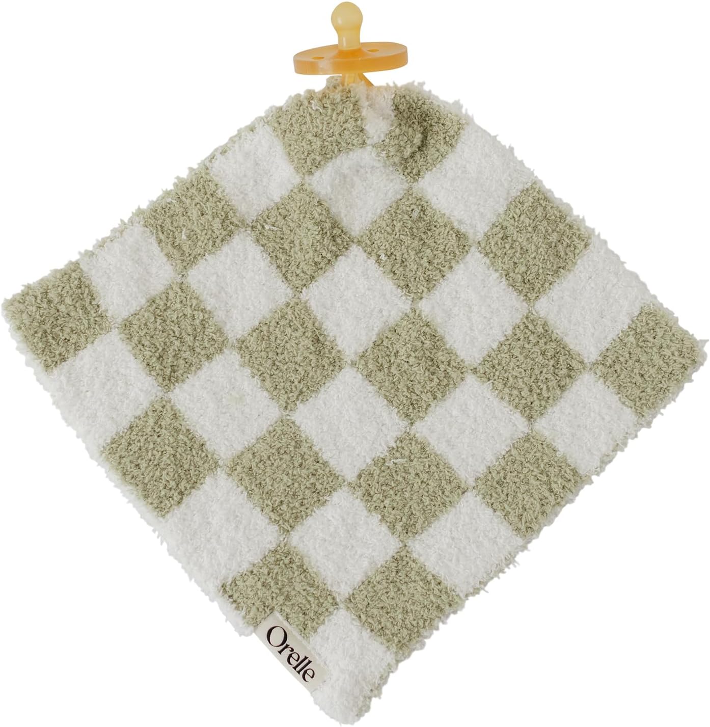 Orelle Baby Checkered Pacifier Lovey Blanket Soft Plush