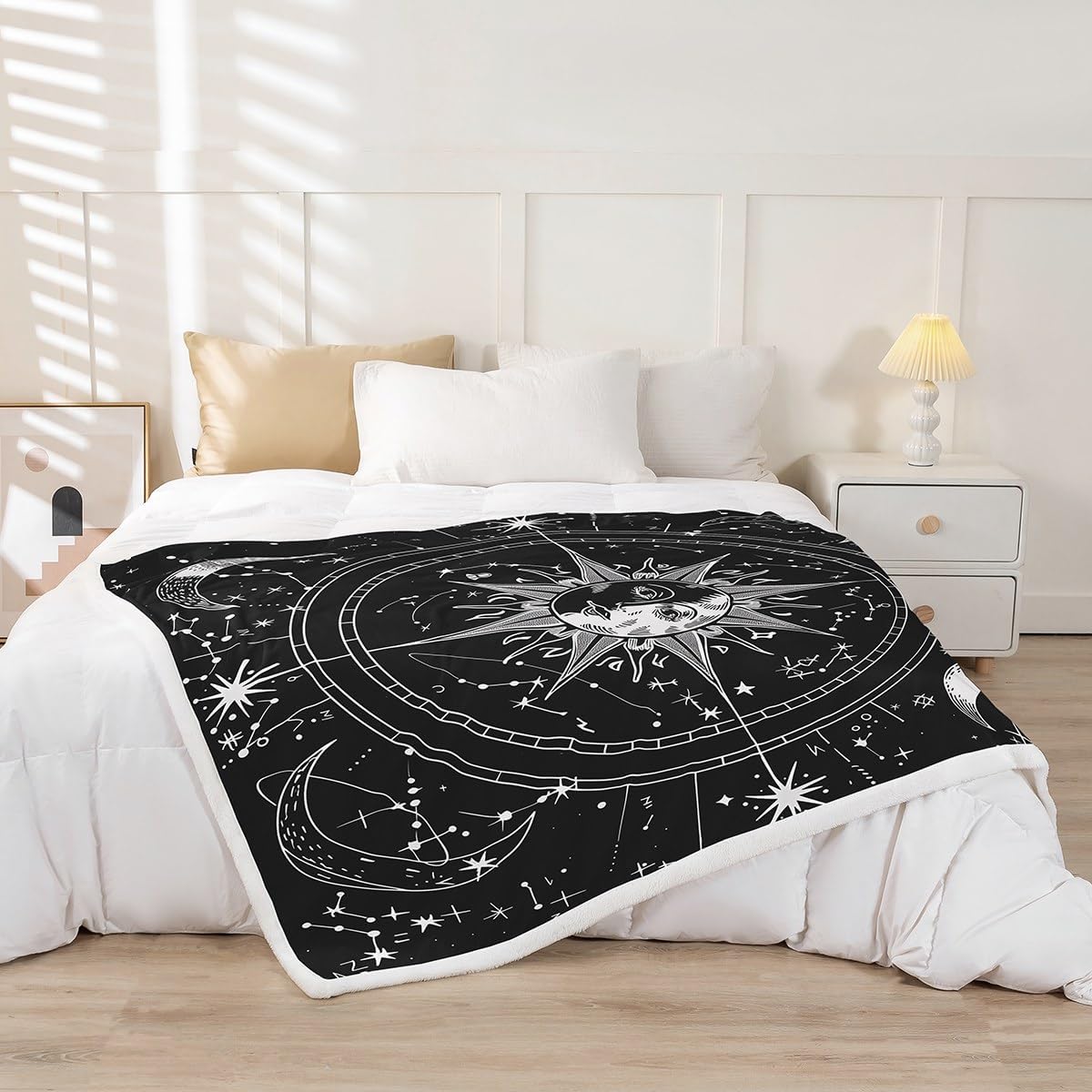 Jejeloiu Boho Exotic Fleece Throw Blanket for Kids Teens and Babies