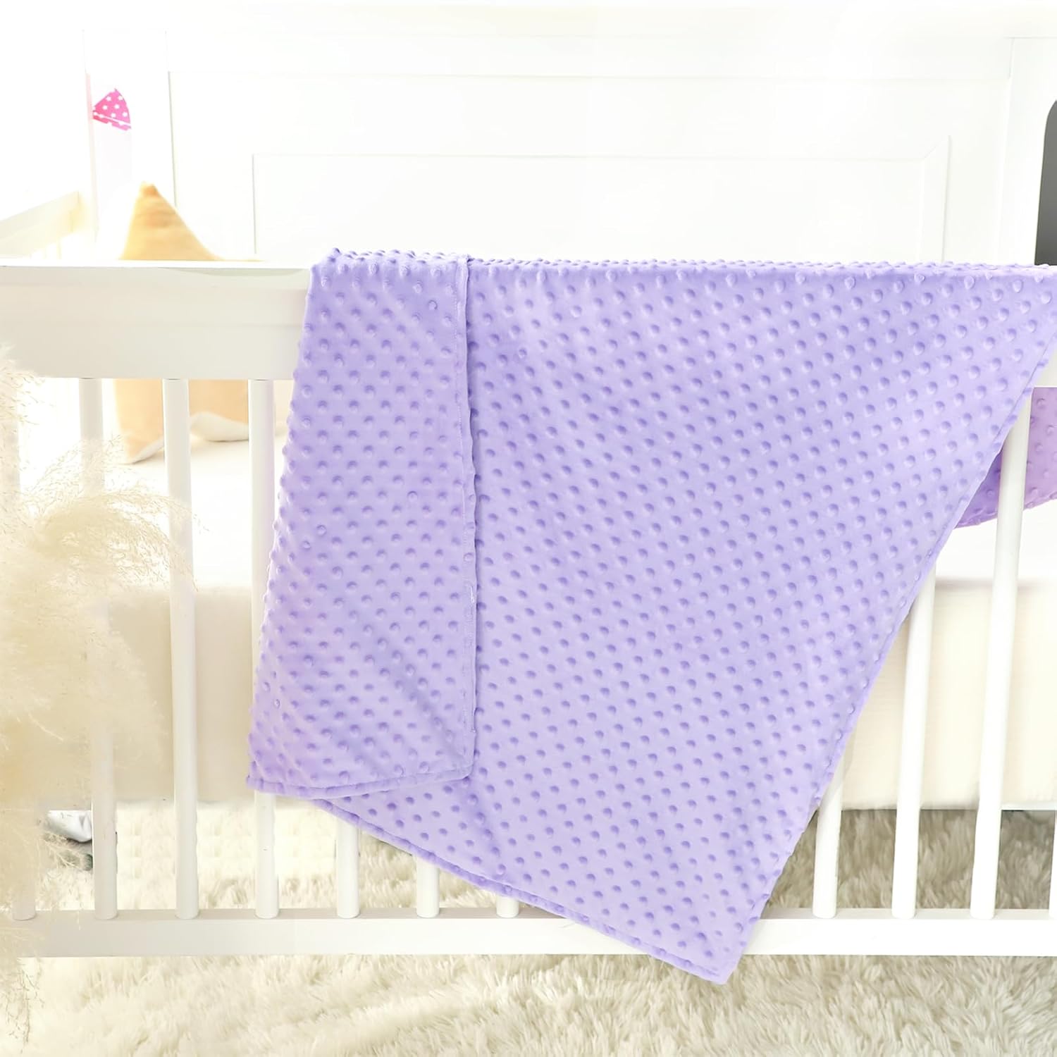 Man Fai Sky Baby Blanket for Girls 30x40 Inch Purple