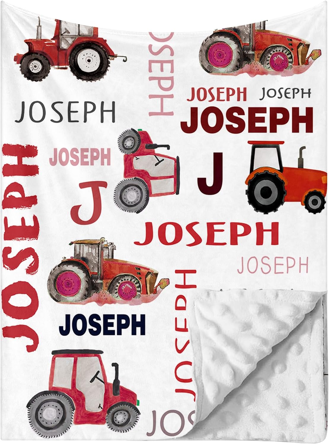 Personalized Car Baby Blanket with Name for Boys and Girls