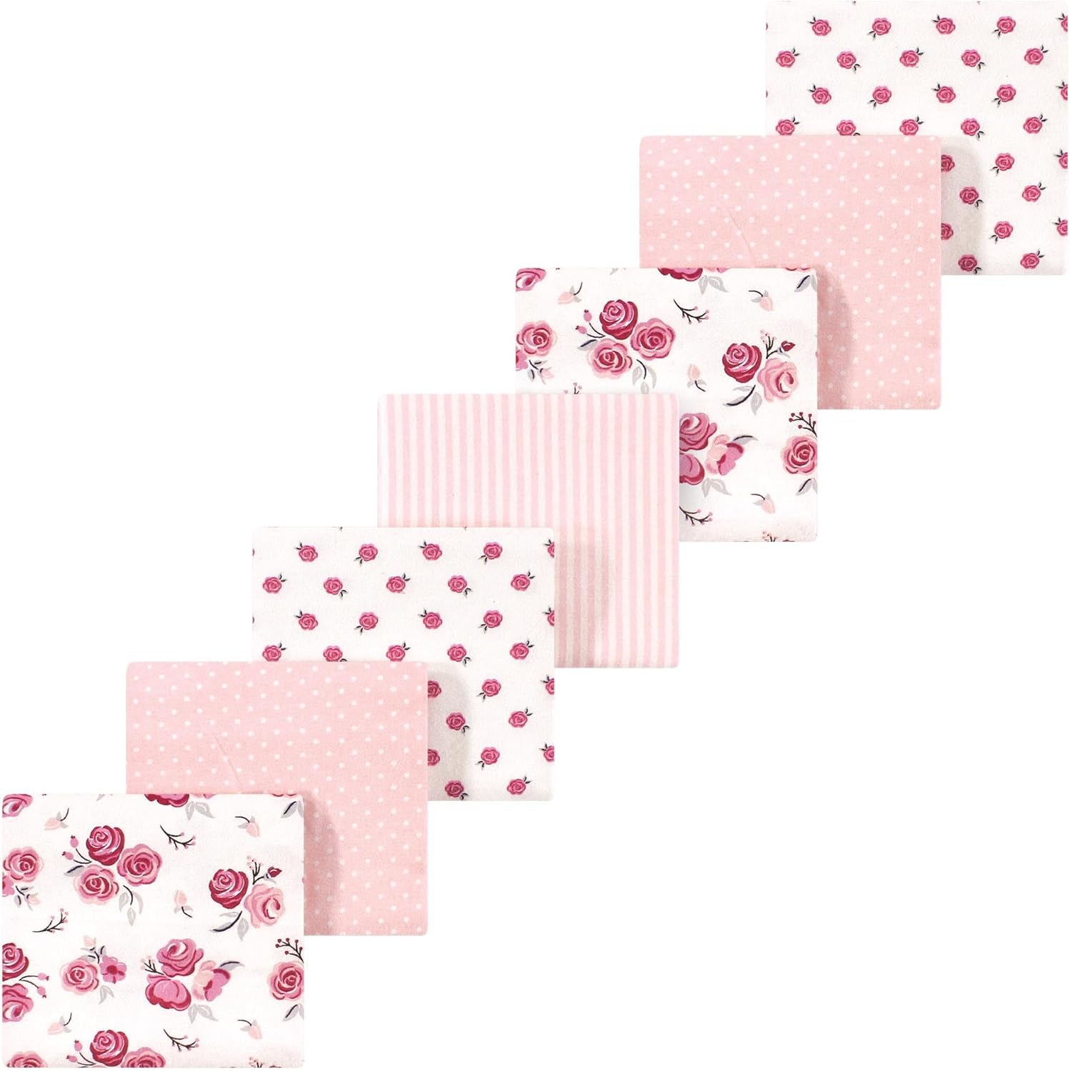 Luvable Friends Little Treasure Flannel Receiving Blankets 7pk 3