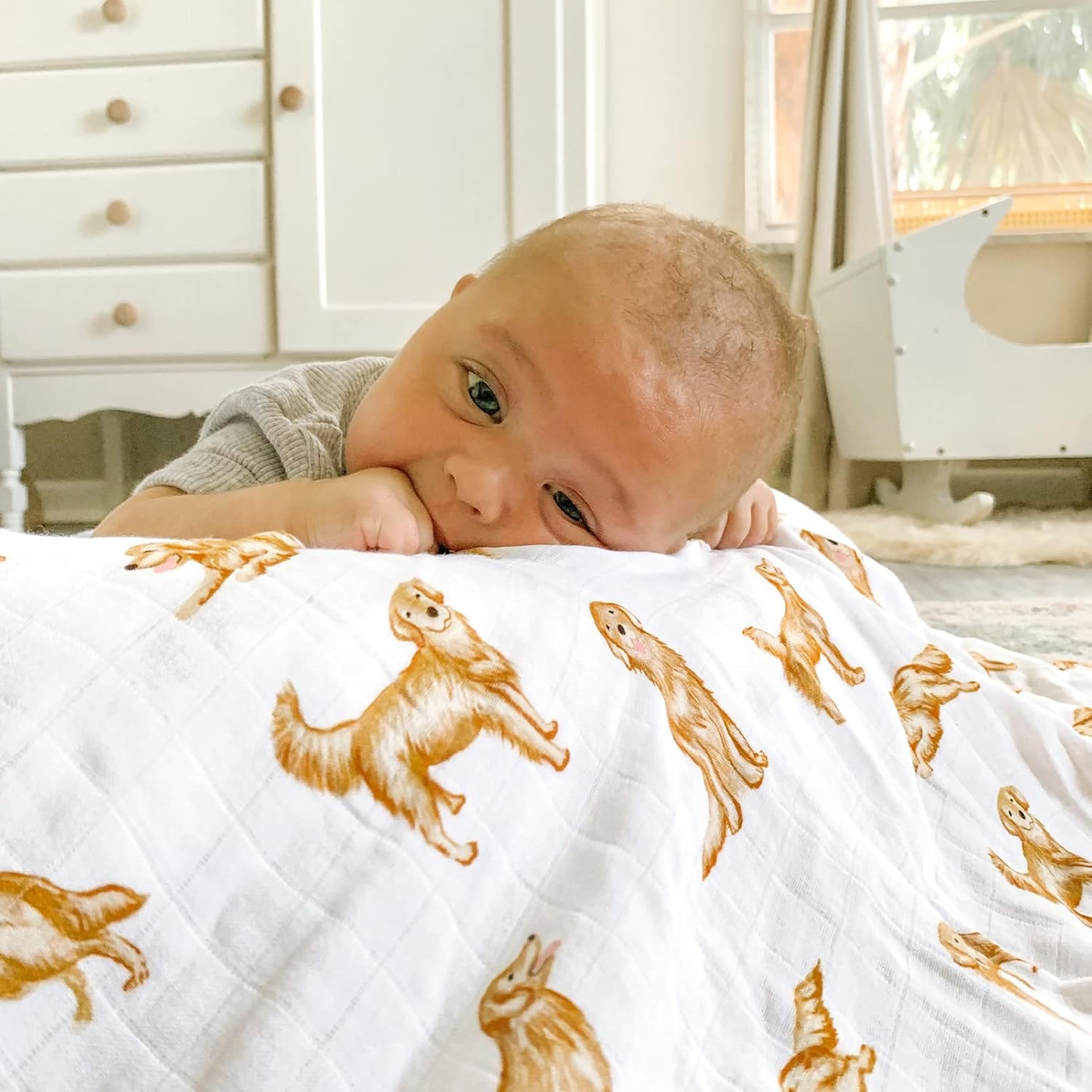 LifeTree Muslin Swaddle Blankets 47x47 Soft and Breathable