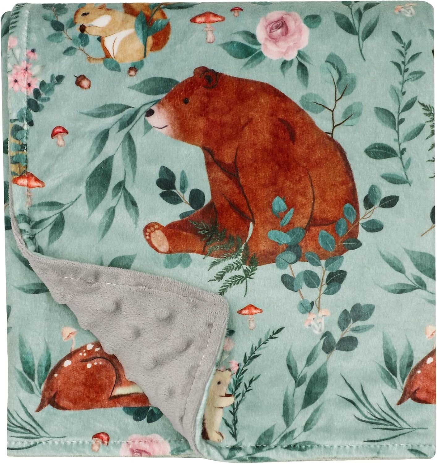 TANOFAR Woodland Animals Fleece Blanket