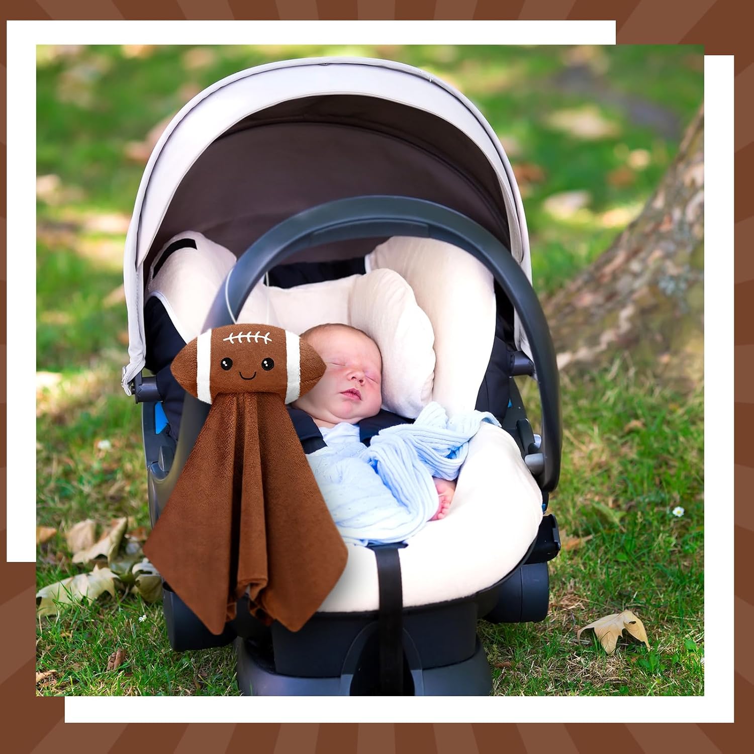 15 Inches Cute Football Design Snuggle Blanket