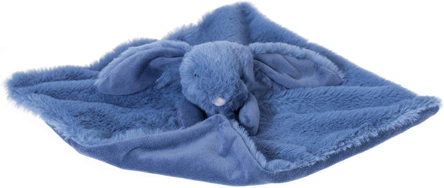 Apricot Lamb Navy Blue Bunny Security Blanket Baby Lovey