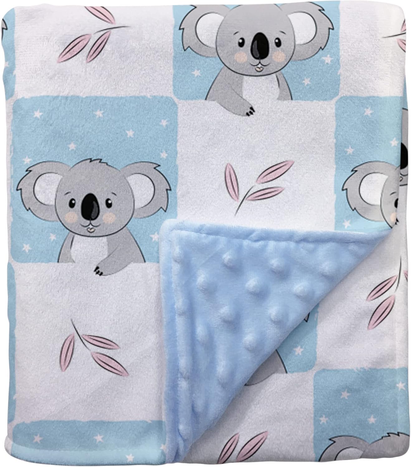 DUISE Koala Bear Baby Blanket Soft Plush Dot