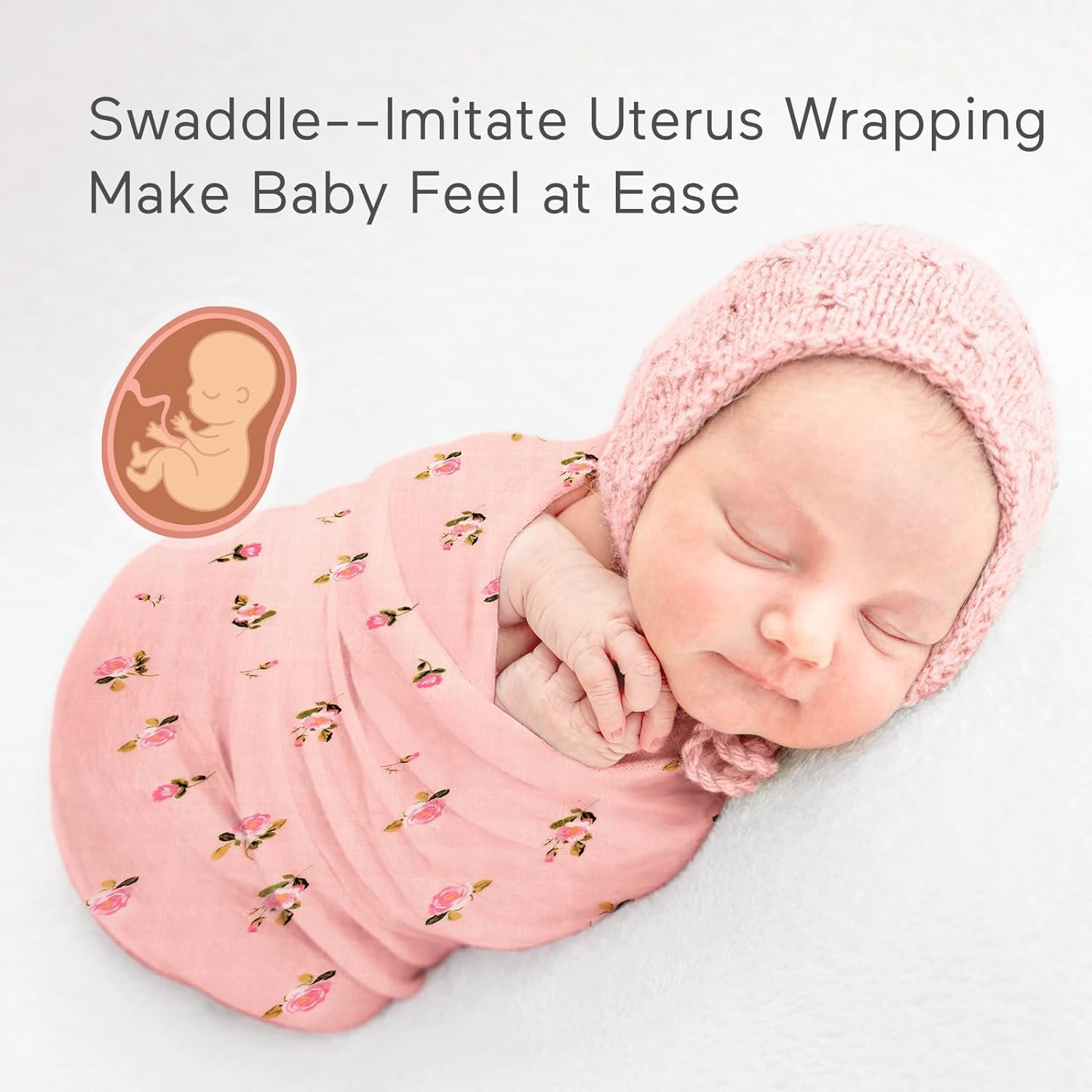 Momcozy Muslin Swaddle Blankets 4 Pack 47x47 Inches