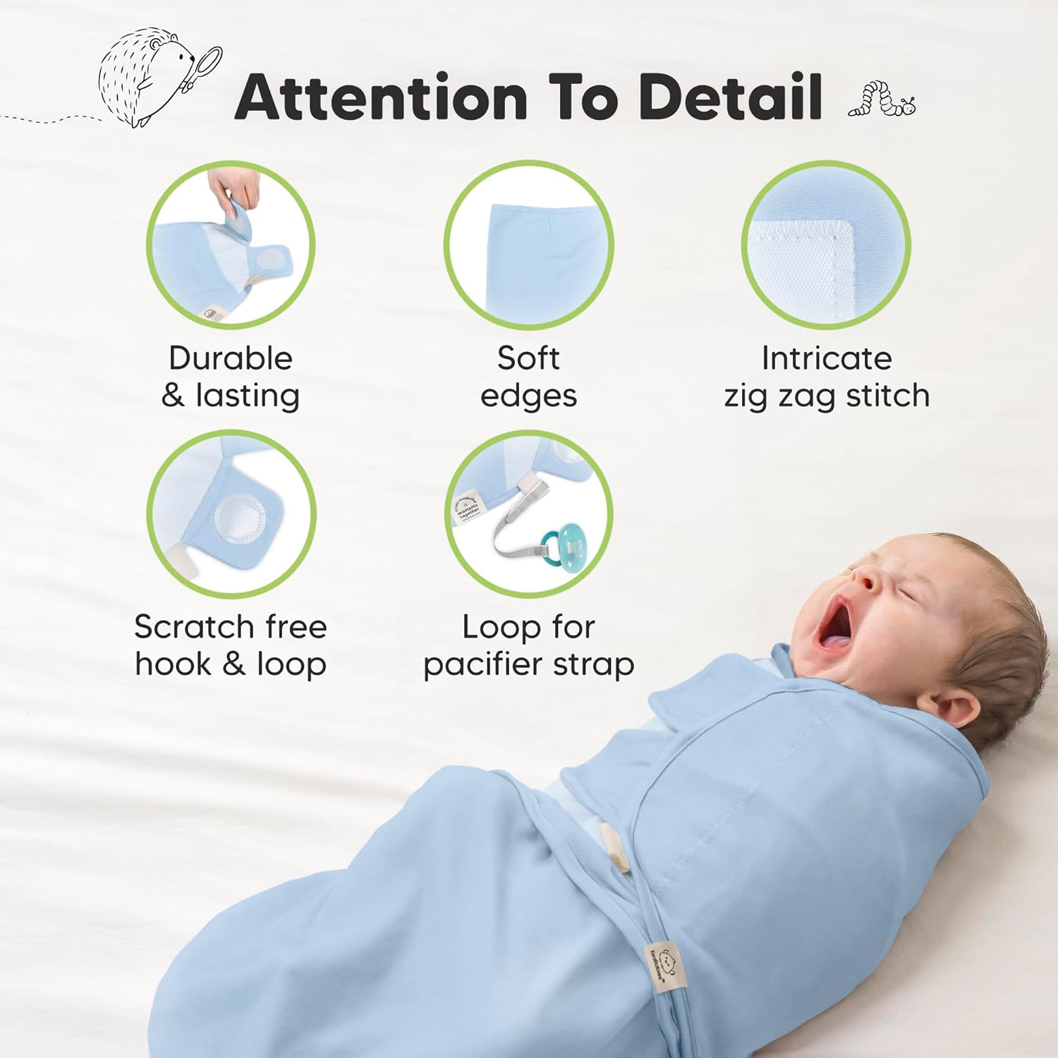 KeaBabies 3-Pack Organic Baby Sleep Sacks