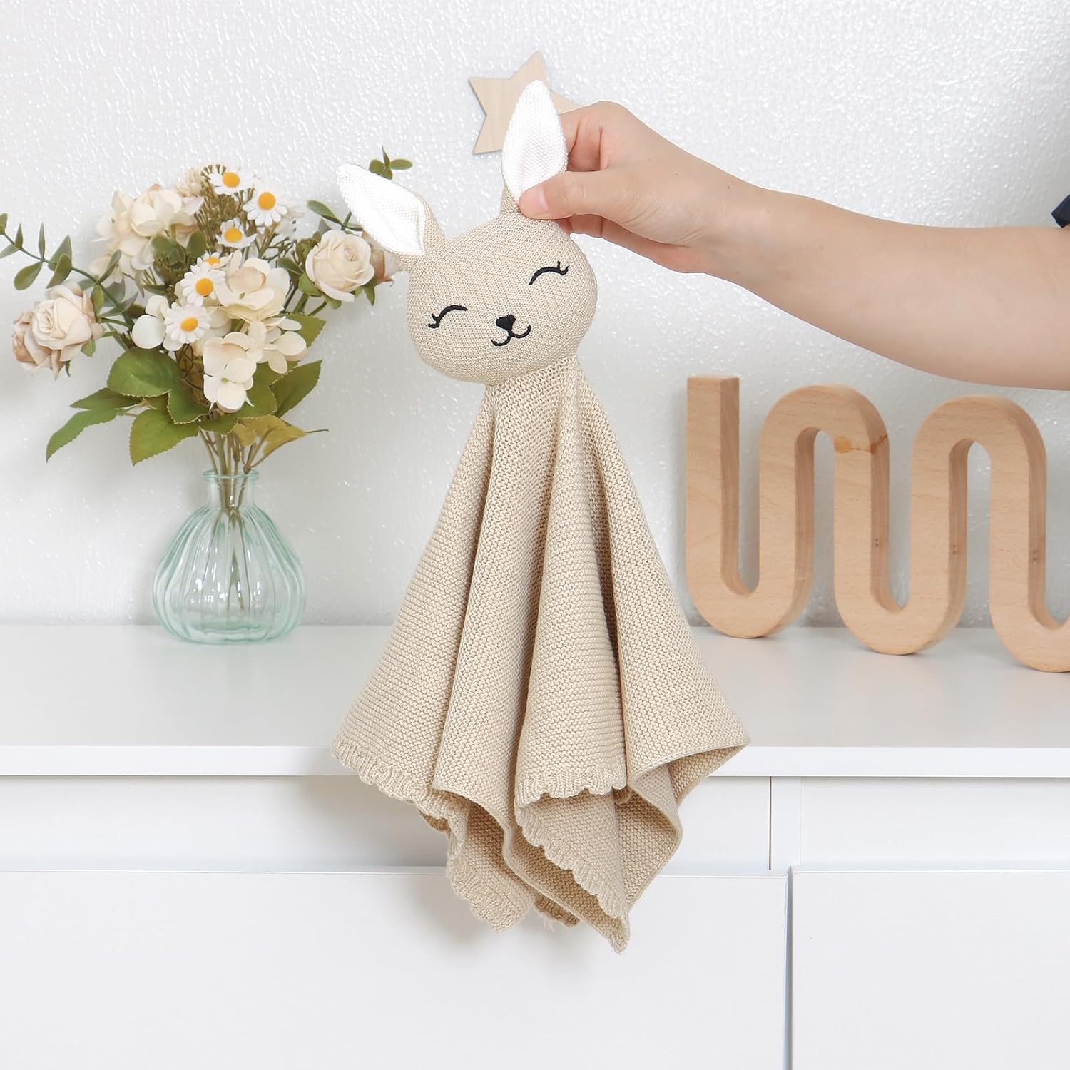 LAWKUL Bunny Lovey Baby Blanket 16x16in 1