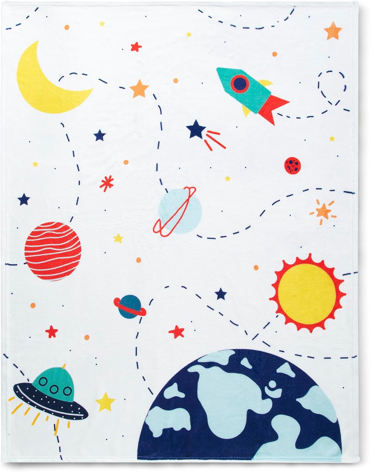 Delta Children Milestone Baby Blanket with 12 Space-Themed Cards