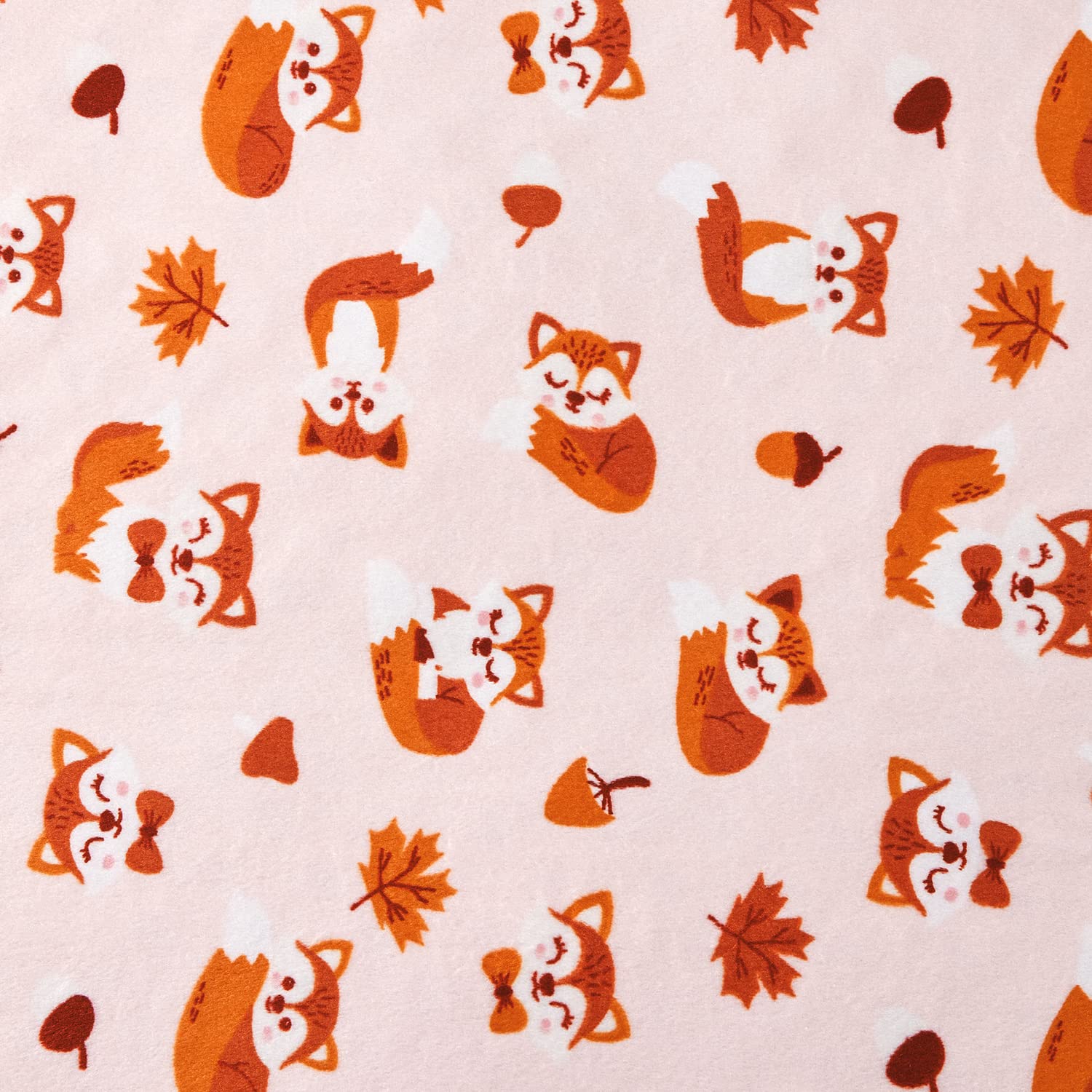 DaysU Silky Micro Plush Baby Blanket with Fox Print 1