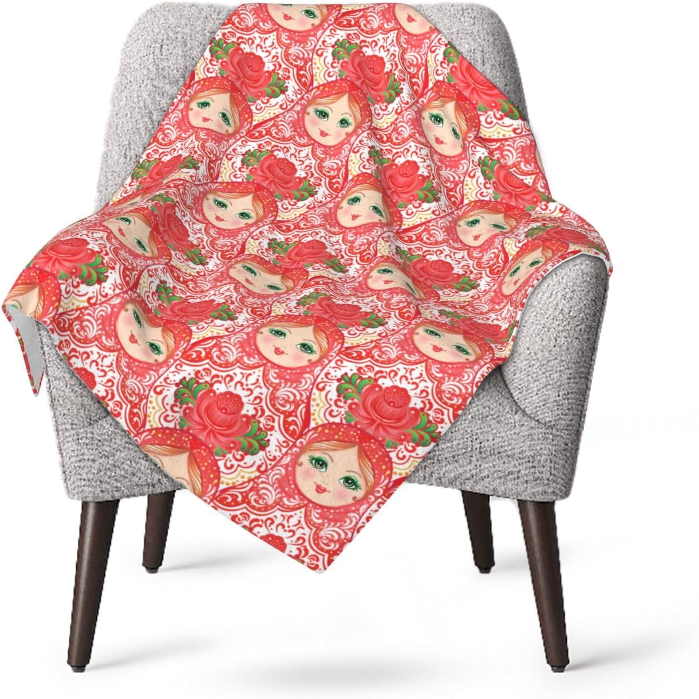 Duduho Traditional Russian Nesting Doll Baby Blanket