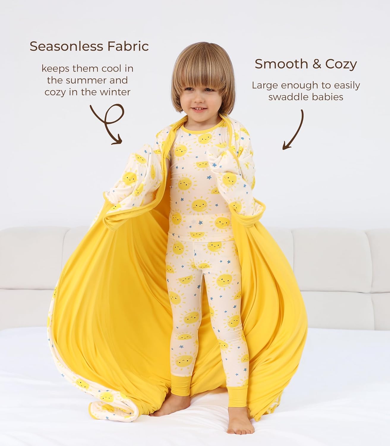 DREAMHALO Bamboo Stretchy Baby Blanket 50x50