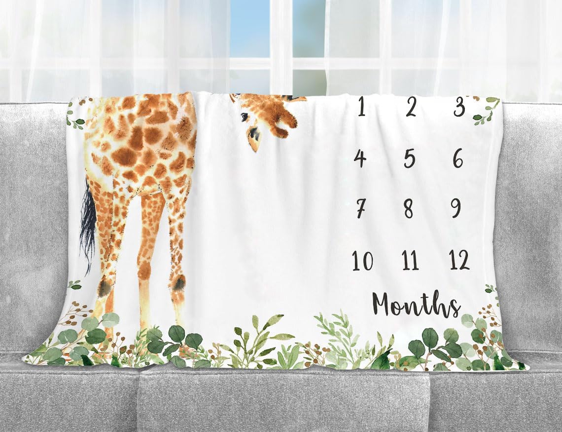 Yuzioey Giraffe Growth Tracking Blanket