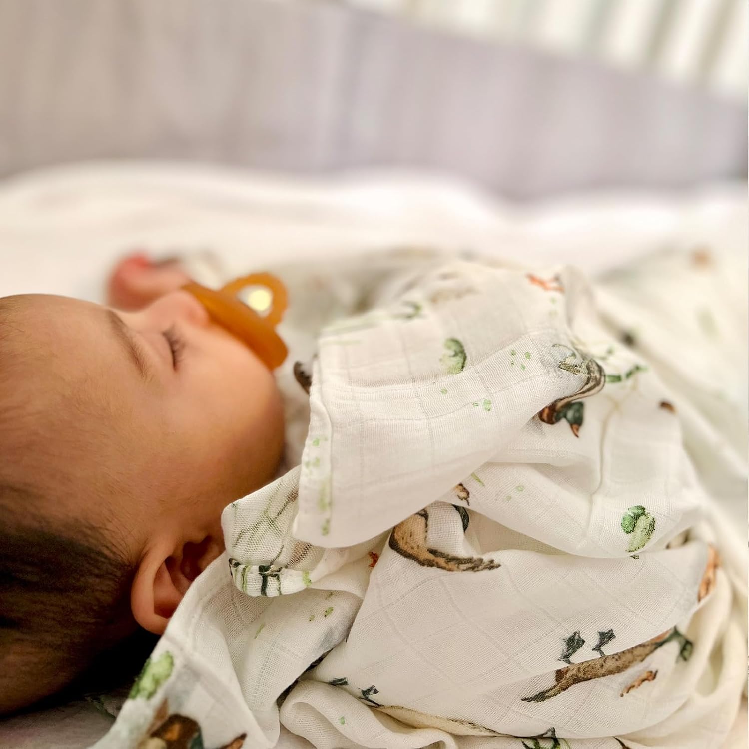 LifeTree Muslin Swaddle Blanket Mallard Duck
