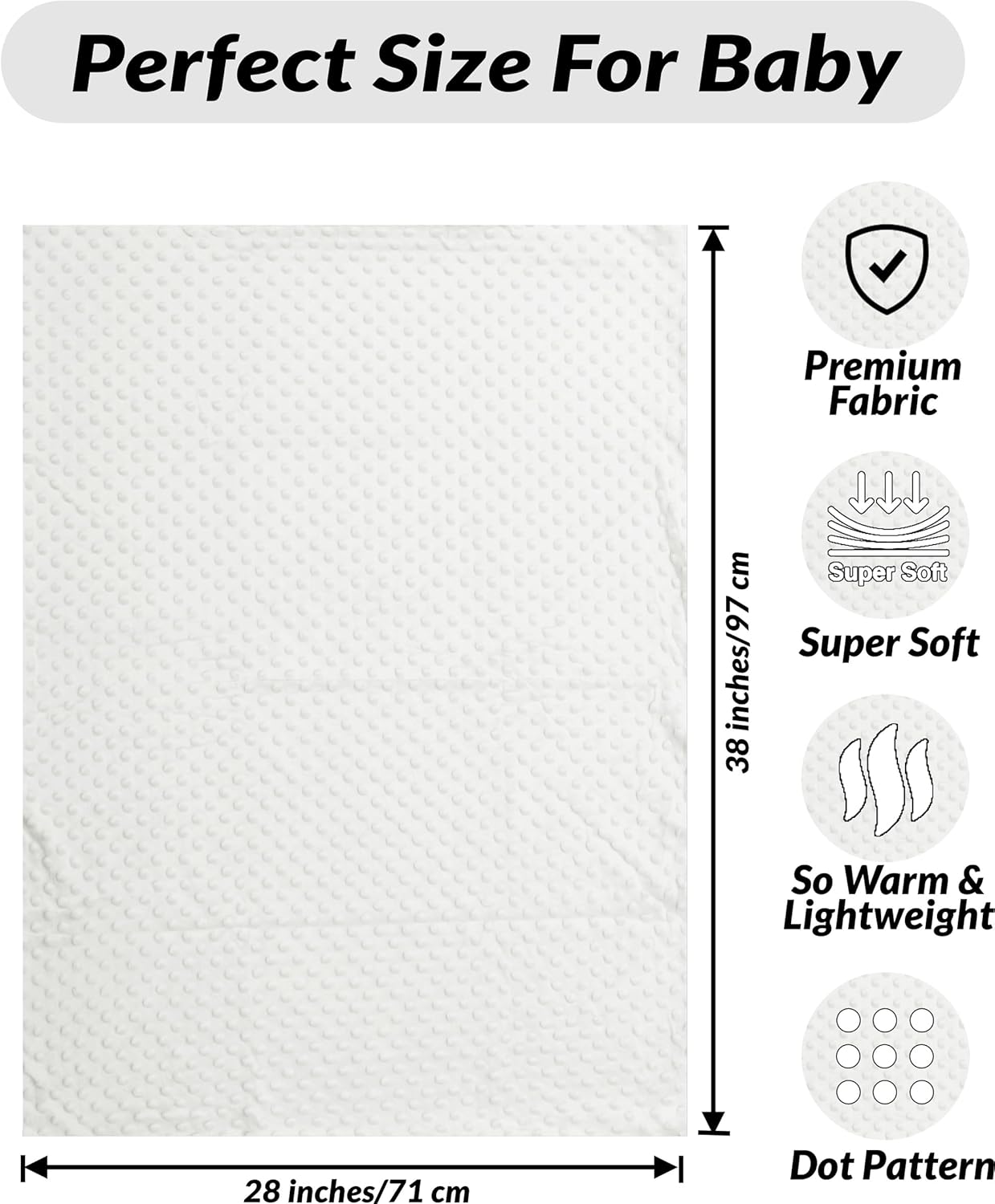 Threadart Personalized Embroidery Minky Blanket for Baby