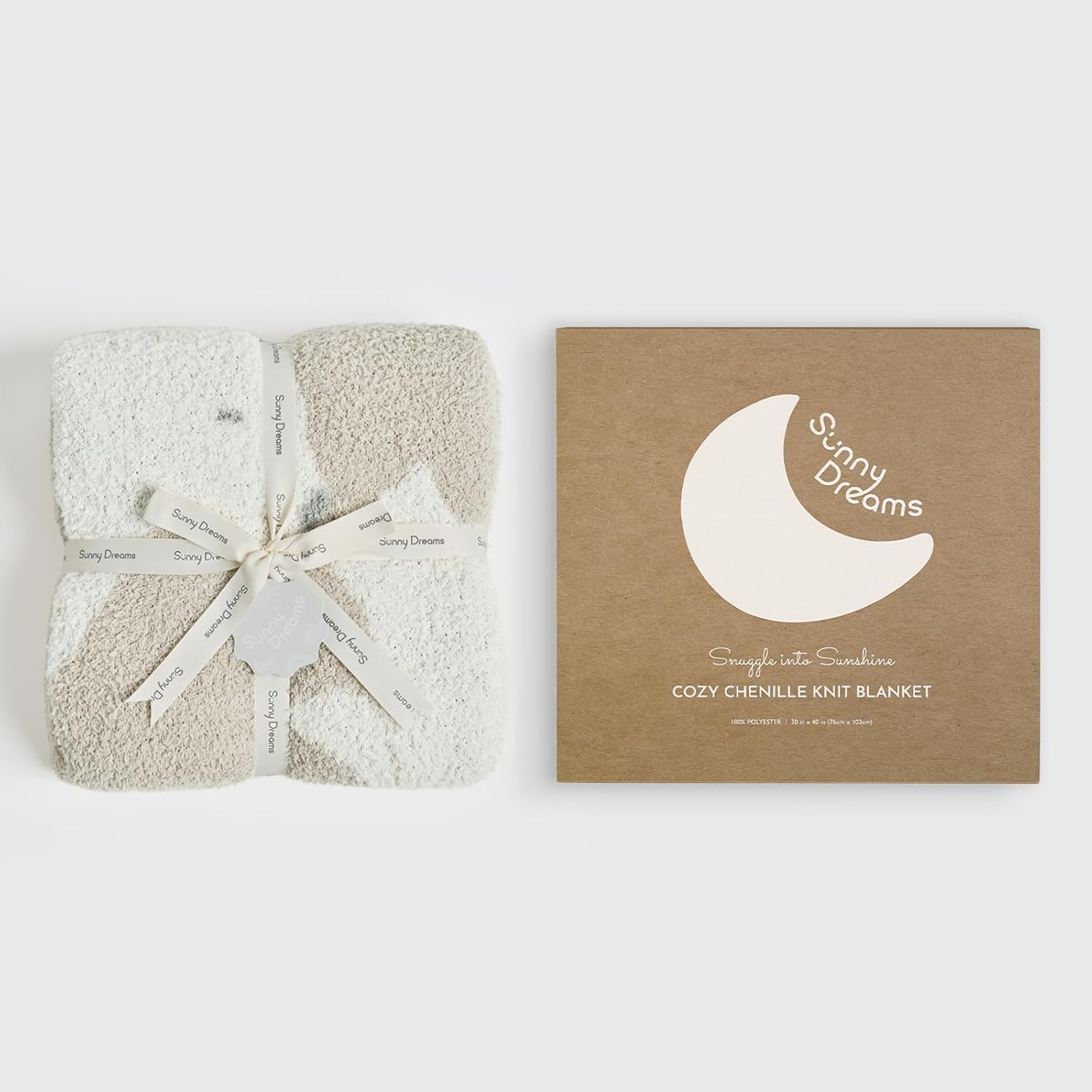 EVERGRACE Soft Plush Baby Blanket with Bear Pattern