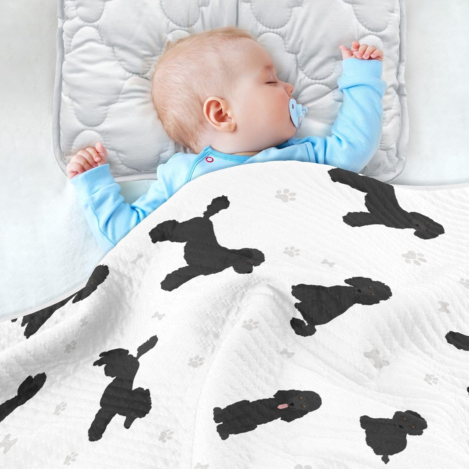 KICPOAY Medium Poodle Swaddle Blanket for Baby
