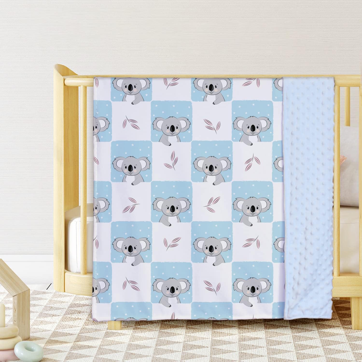 DUISE Koala Bear Baby Blanket Soft Plush Dot