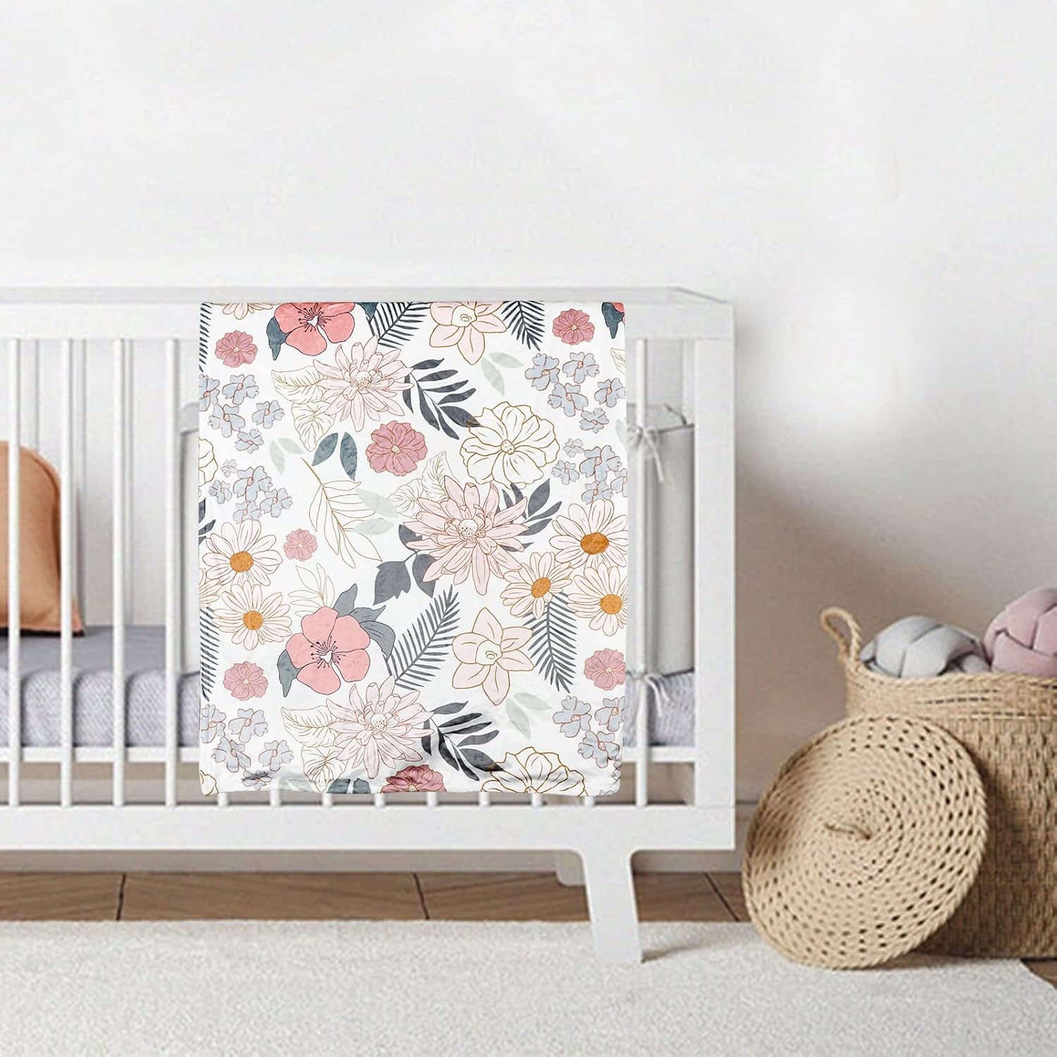 HNHUAMING Baby Blanket with Dotted Backing