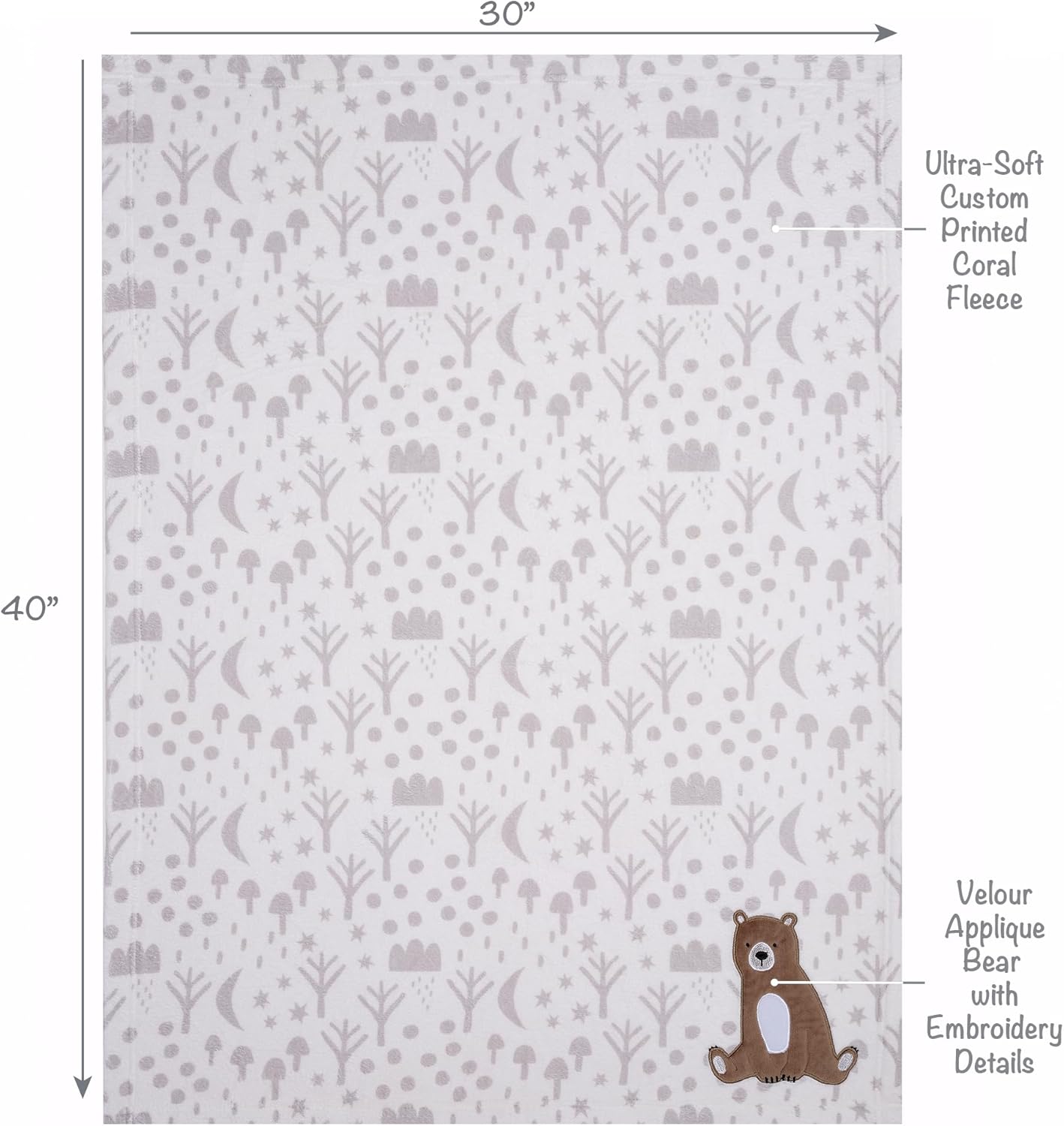 Bedtime Originals Sleepytime Bear Baby Blanket
