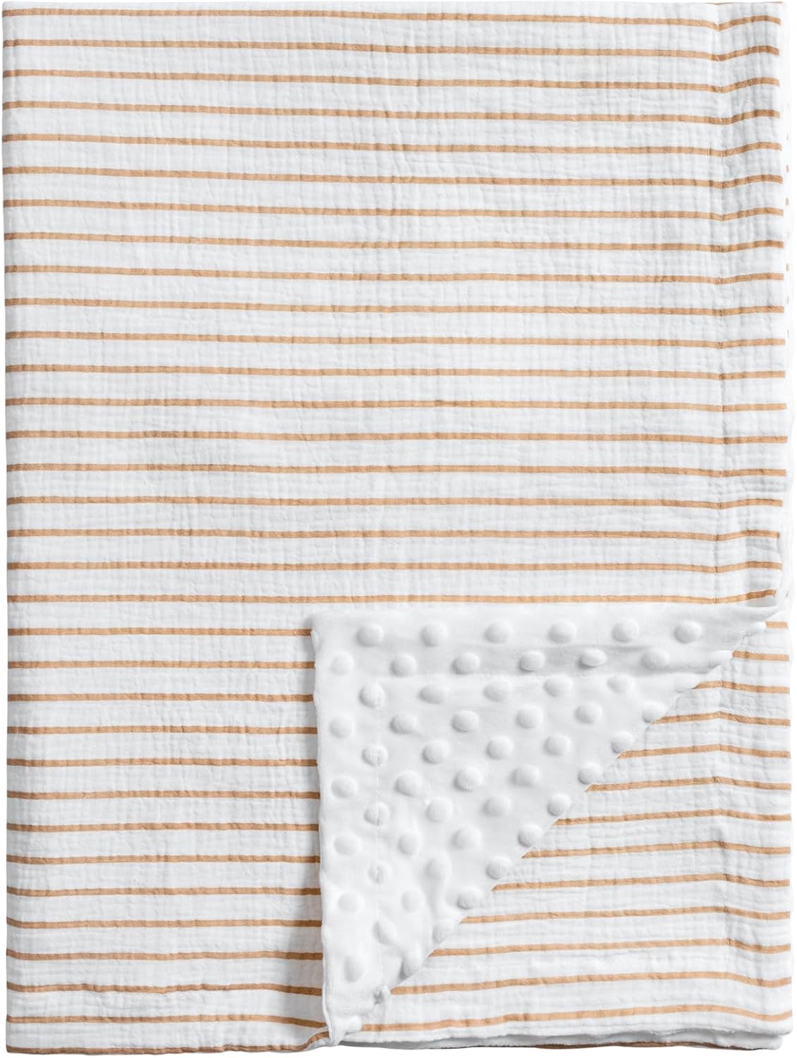 Meracorallo 30 x 40 Neutral Stripe Baby Blanket