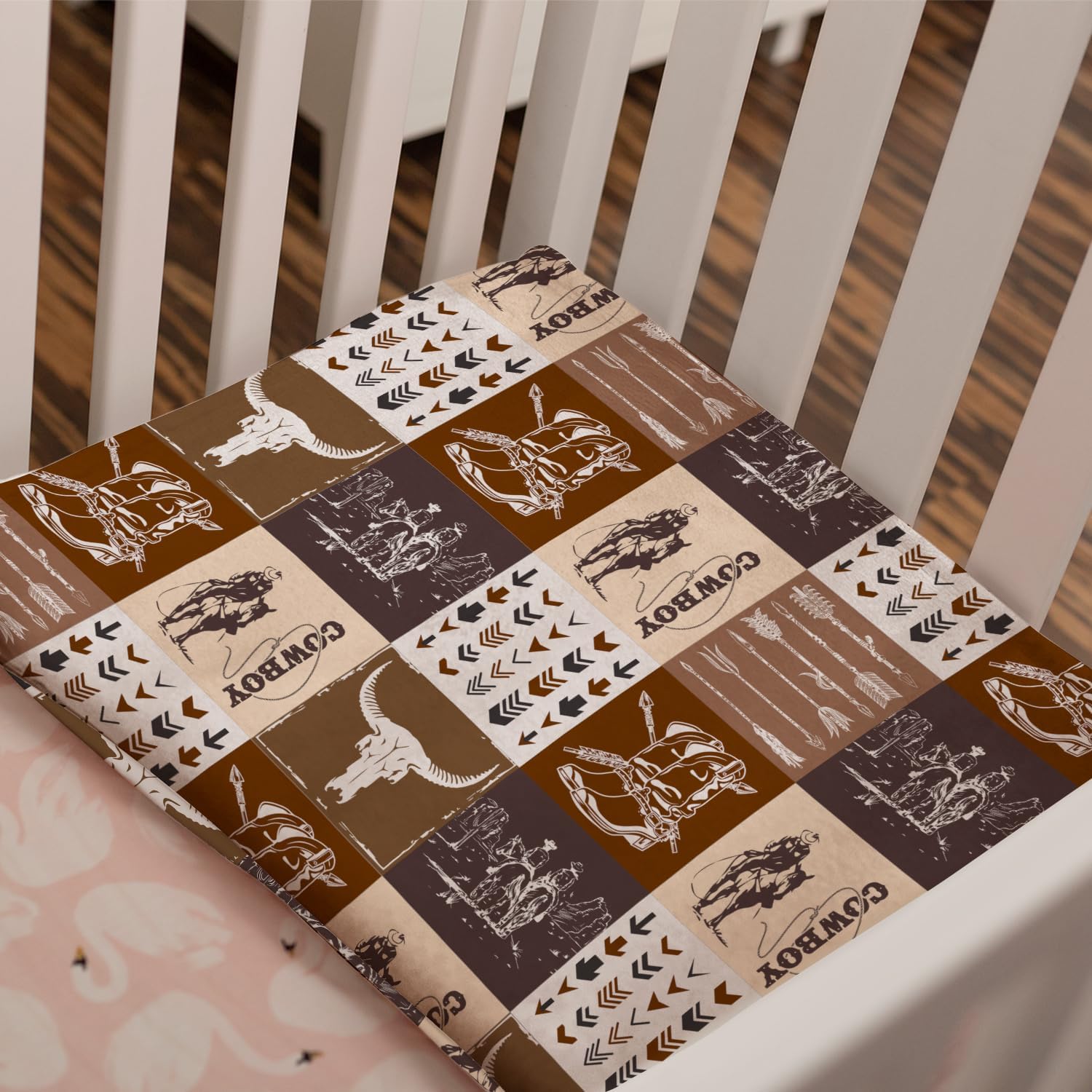 Western Baby Blanket for Nursery Room Decor