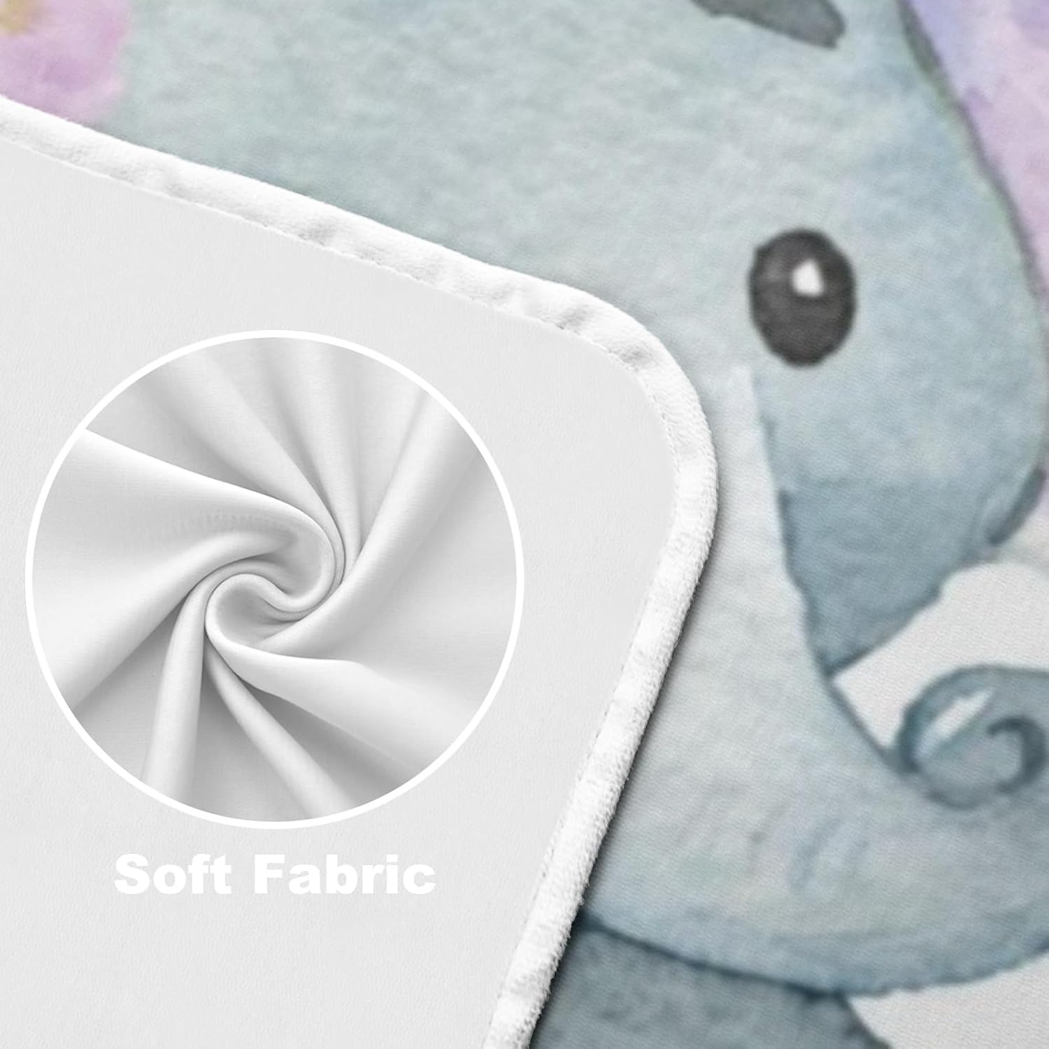 Deven Purple Elephant Cooling Blanket for Toddler