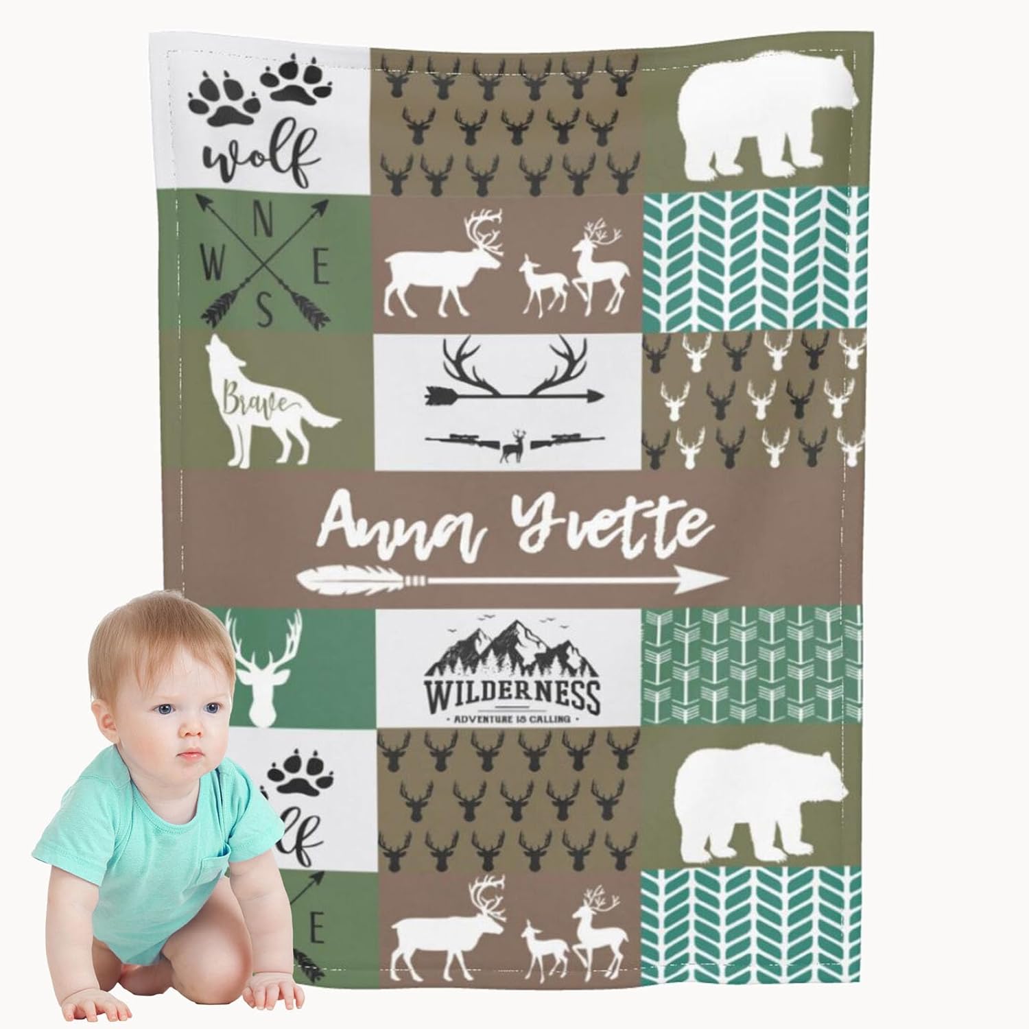 Personalized Baby Blanket for Boy with Name