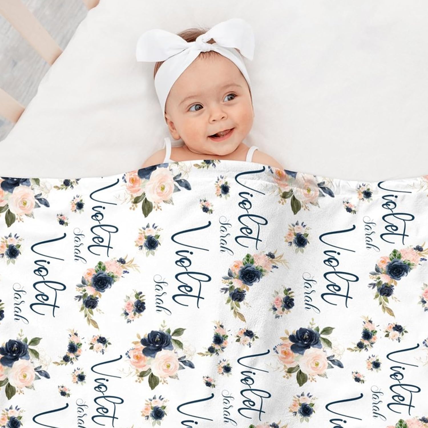 Custom Baby Blanket with Name - Soft Flannel Fleece
