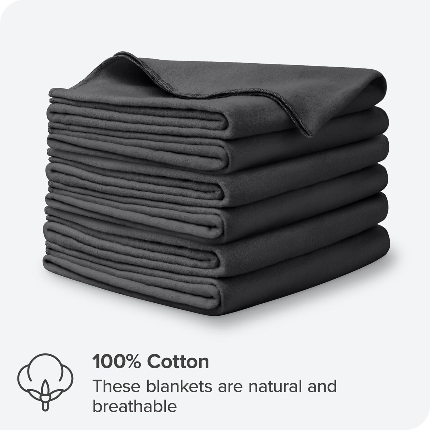 Bare Home 6-Pack Flannel Receiving Blankets 30x30 Premium 100 Cotton Hypoallergenic Warm