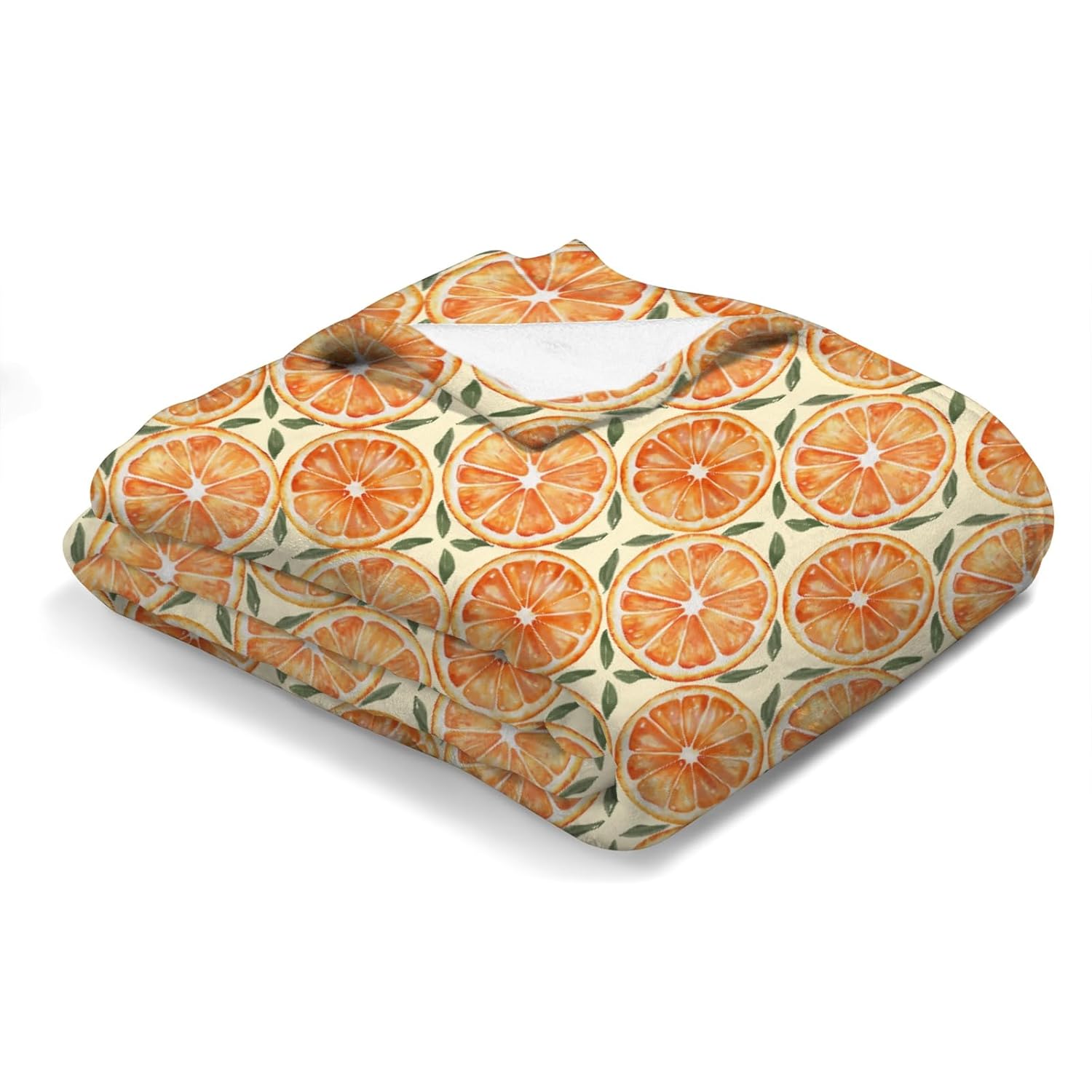 Cute Orange Flannel Baby Blanket for Nursery and Toddler