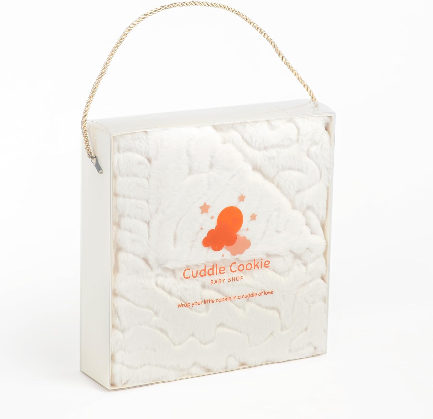 Cuddle Cookie Baby Solid Faux Fur Blanket Ivory