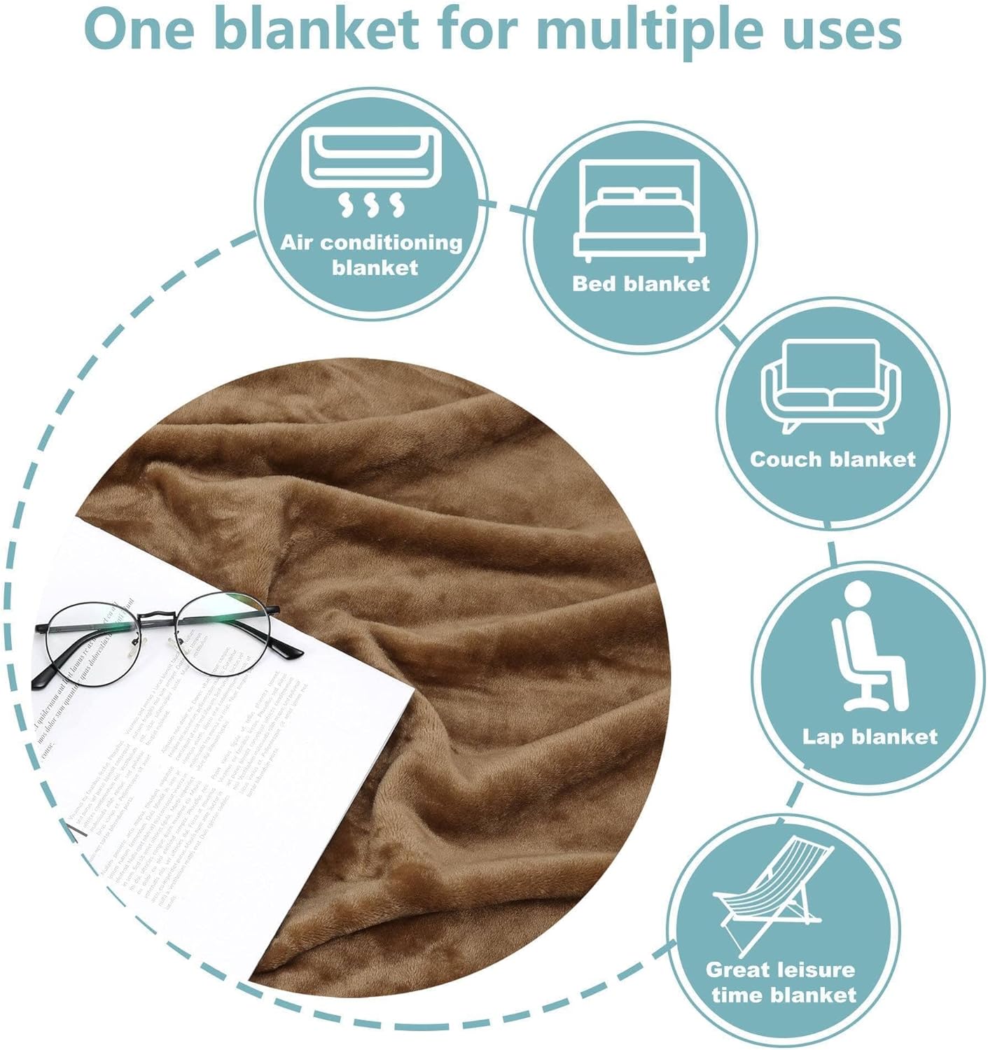NANPIPER Coffee Brown Baby Blanket - 30x40 Inches