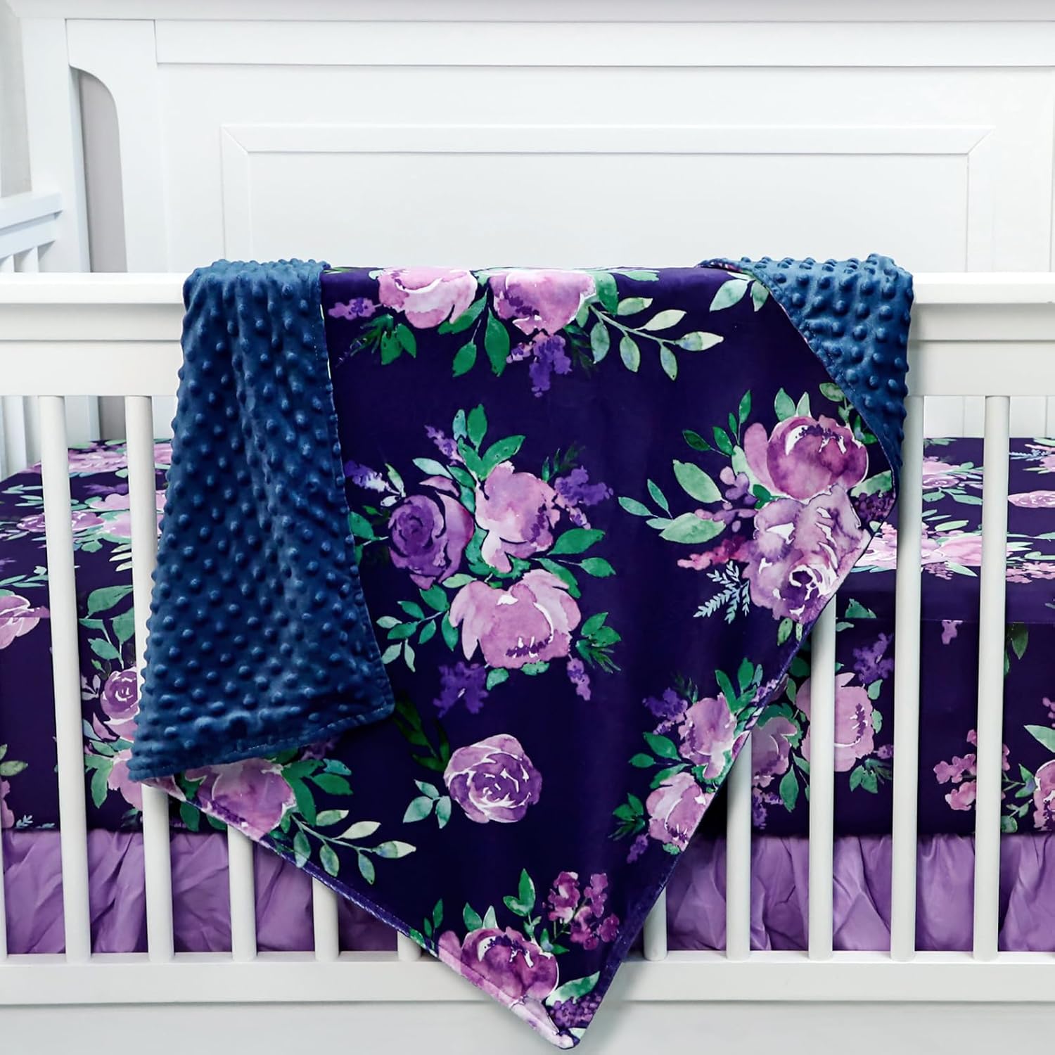 TANOFAR Soft Baby Blanket with Watercolor Flowers