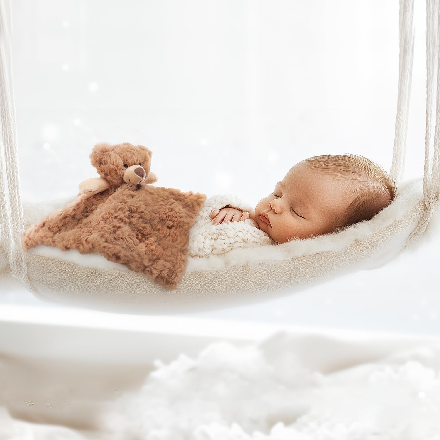 Apricot Lamb Soft Lovey Blanket for Babies 138x138 Inches