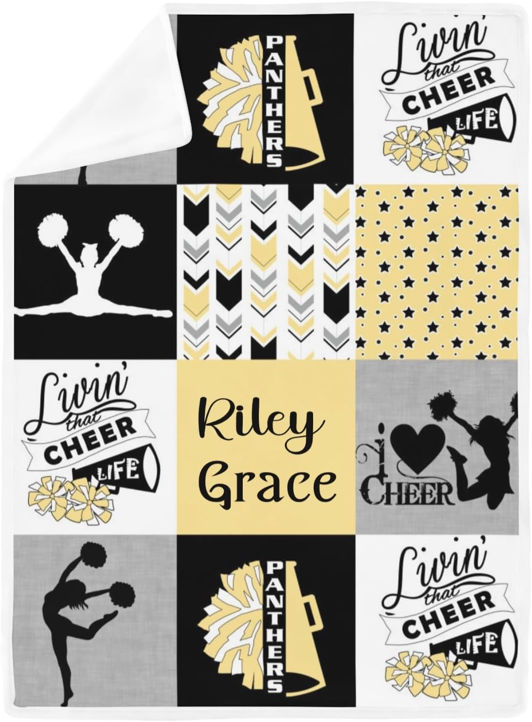 Deven Lemon I Love Cheerleader Cooling Blanket for Toddler