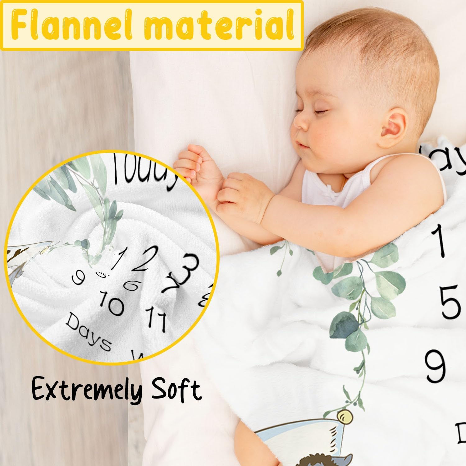 Winnie Baby Milestone Blanket with Felt Frames