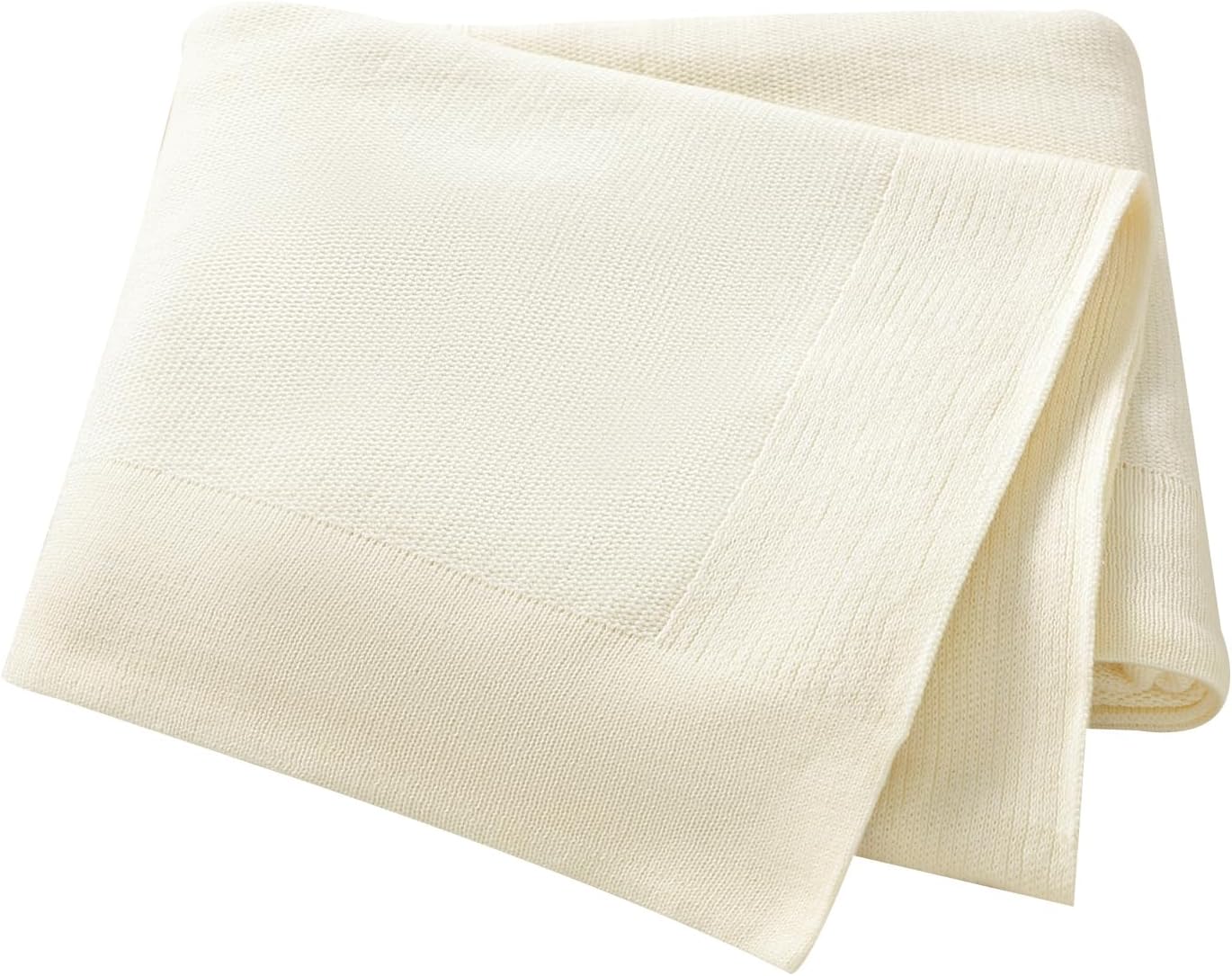 Hadetoto Newborn Baby Blanket Soft Cozy Cotton Knit