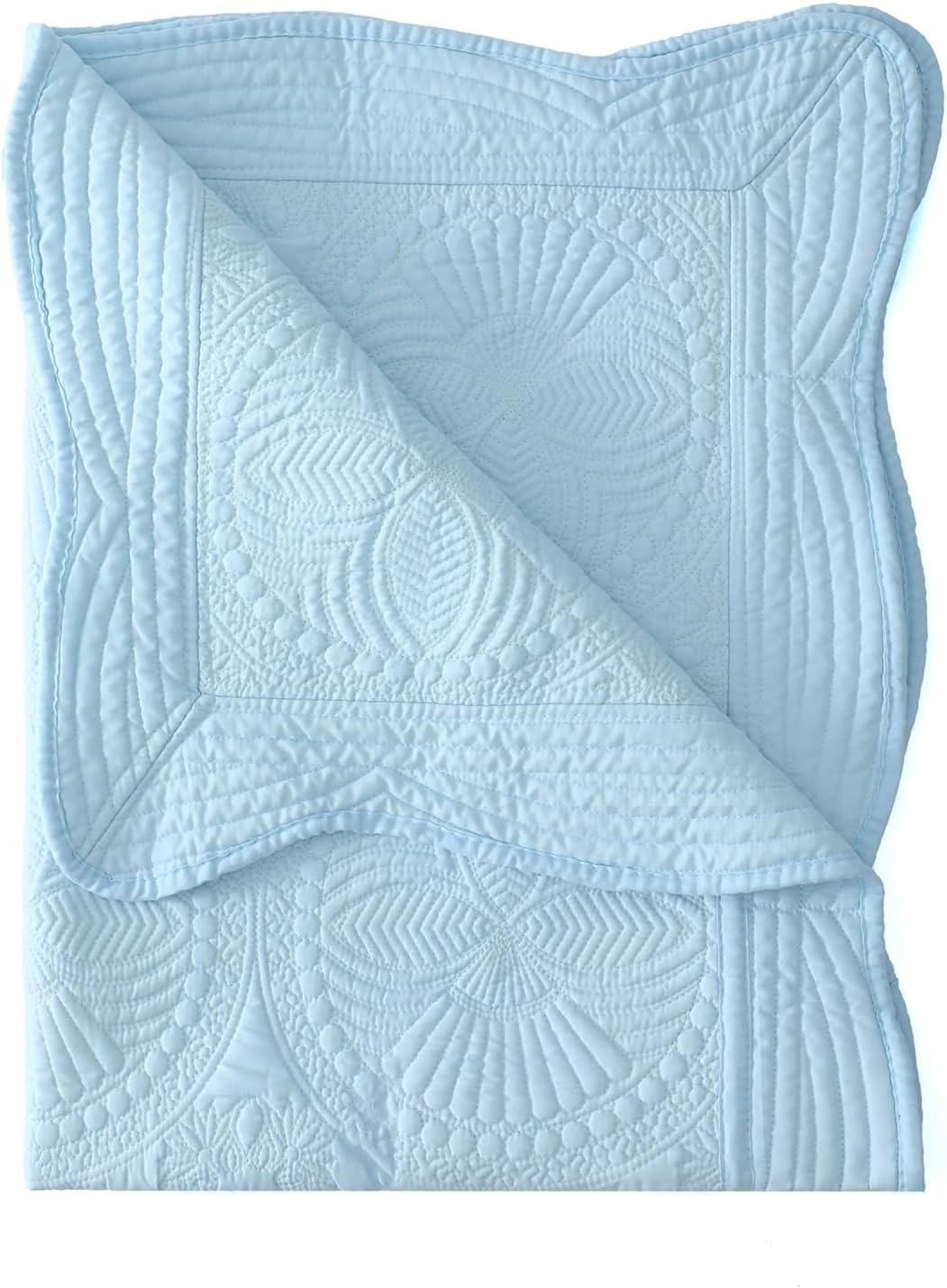 MONOBLANKS Baby Quilt Personalized Monogram Lightweight Embossed Throw Blanket 1