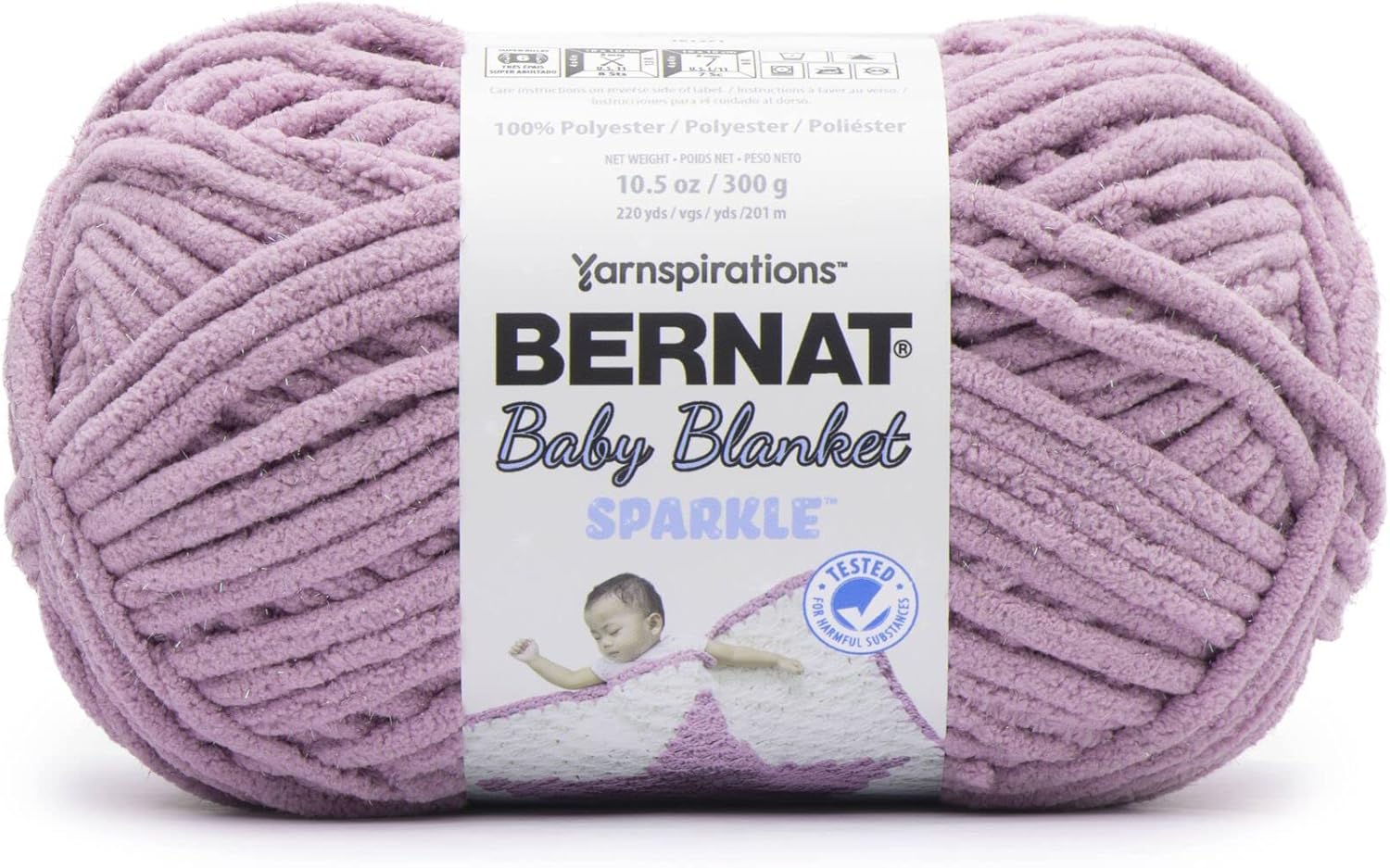 Bernat Baby Blanket Sparkle 300g Planetary Purple