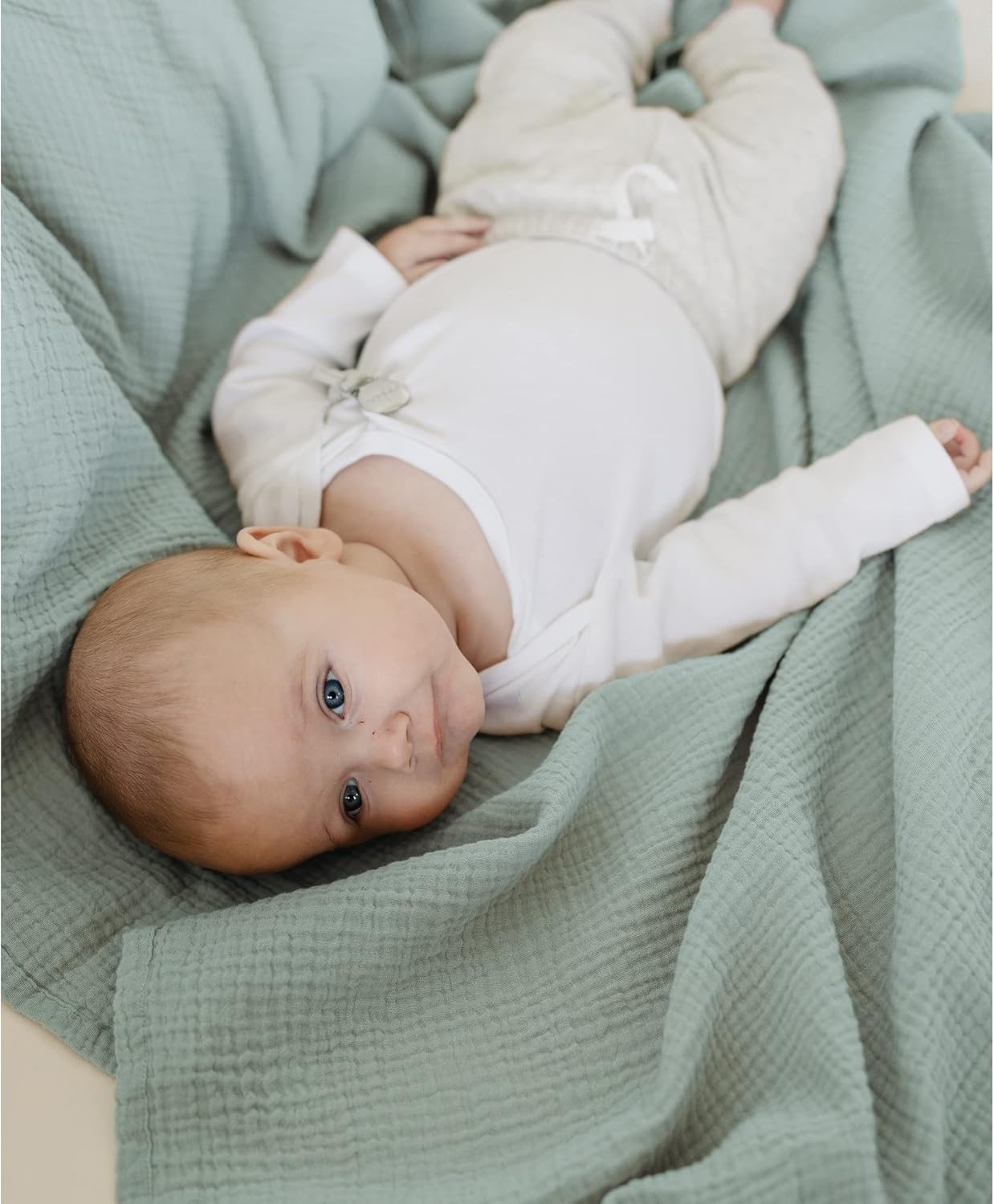 Konssy 3 Pack Muslin Swaddle Blankets for Newborn 1