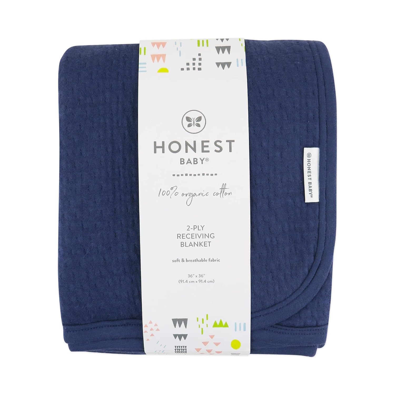 HonestBaby Organic Cotton Reversible Receiving Blanket